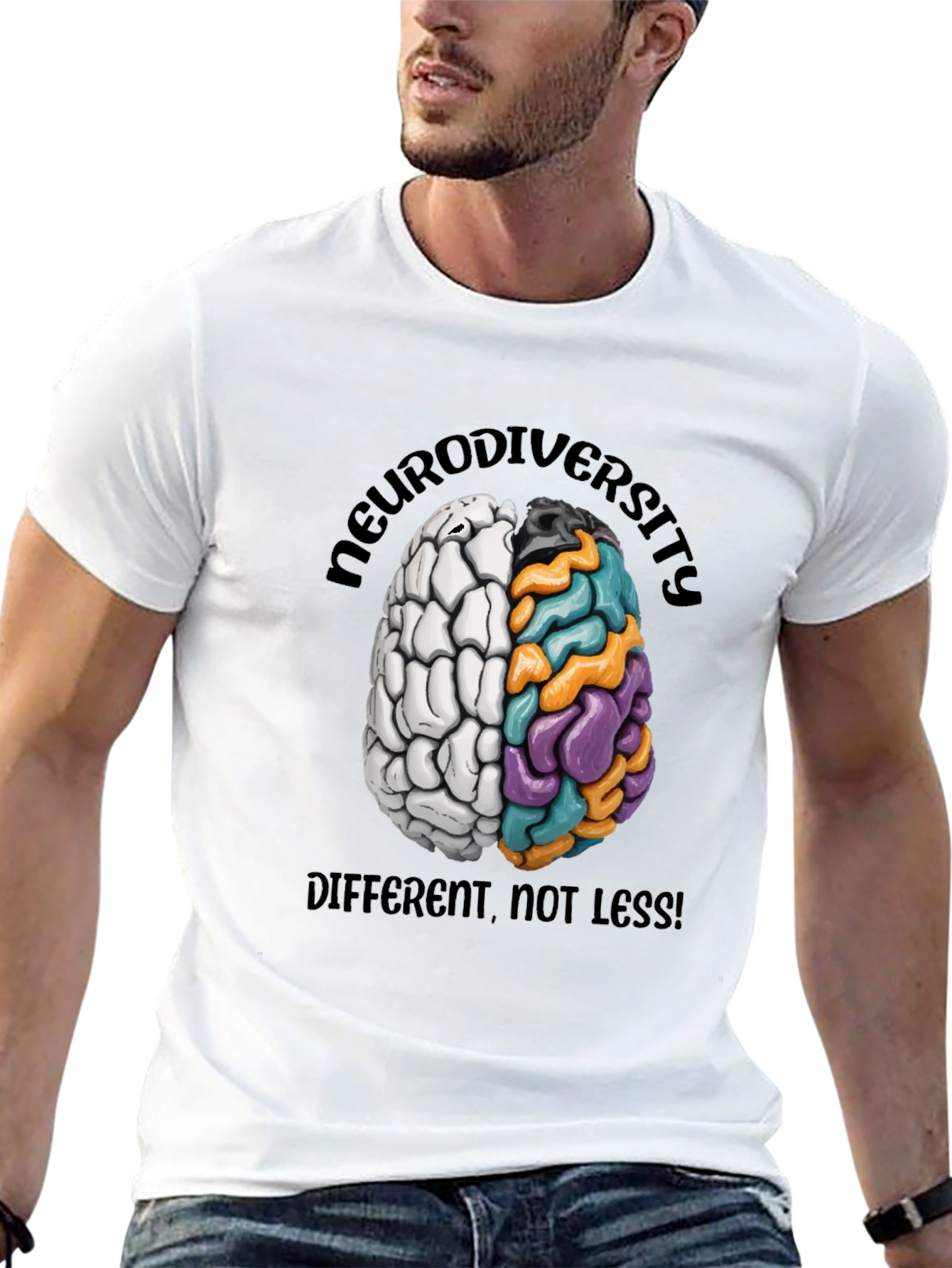 Neurodiversity Brain Graphic T-Shirt