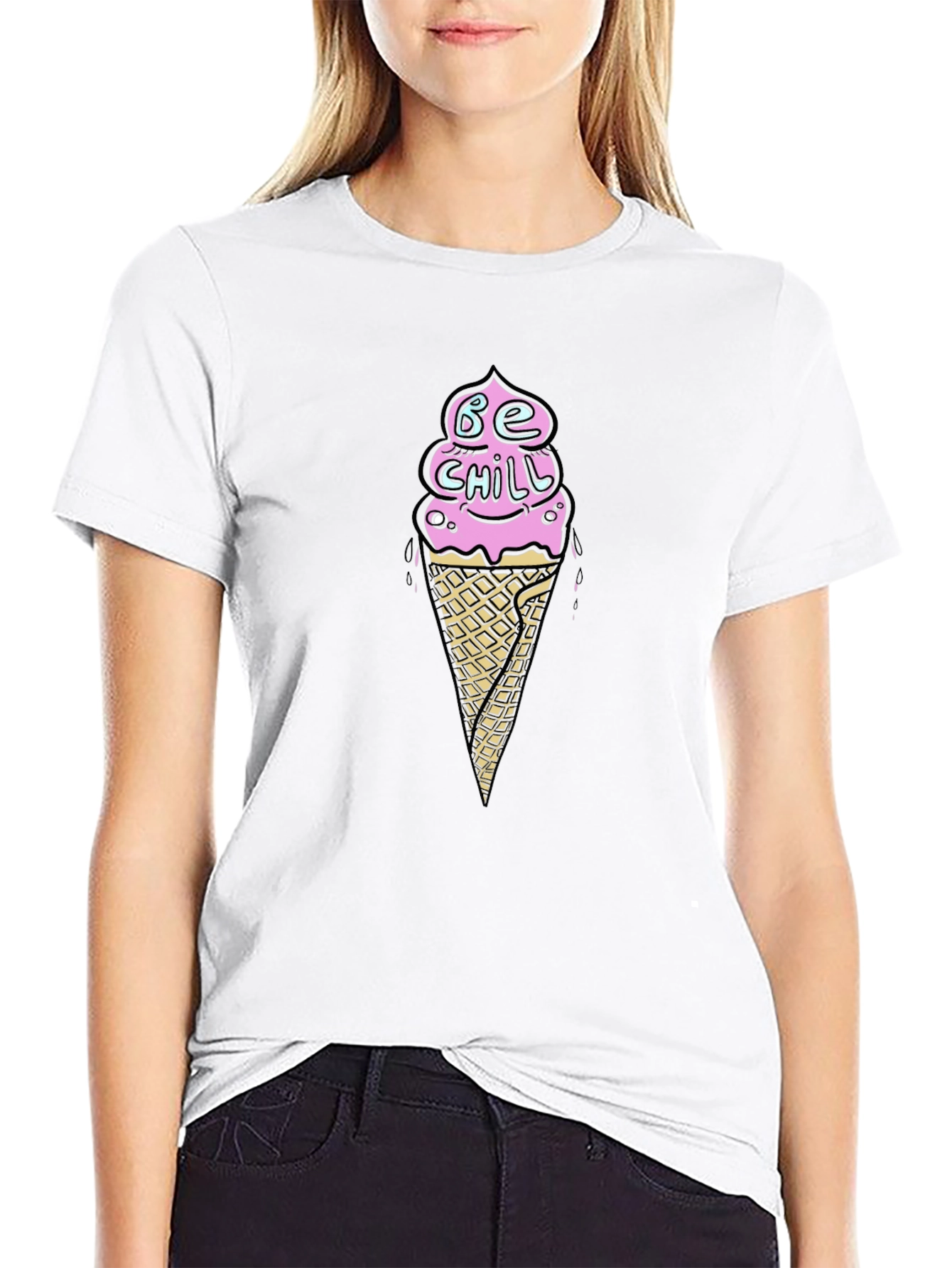 Be Chill Ice Cream Graphic T-Shirt