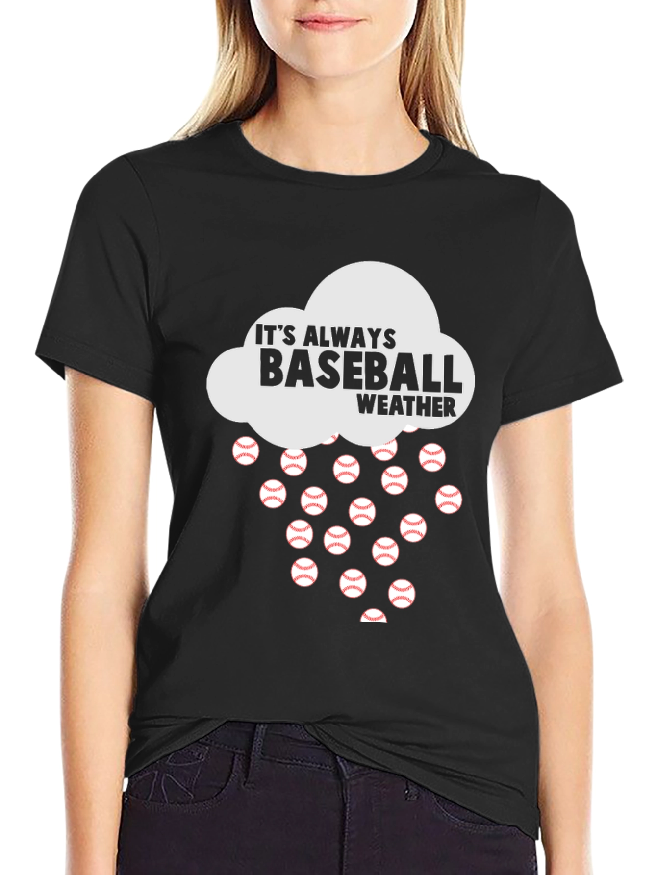 Its Always Baseball Weather Graphic T-Shirt
