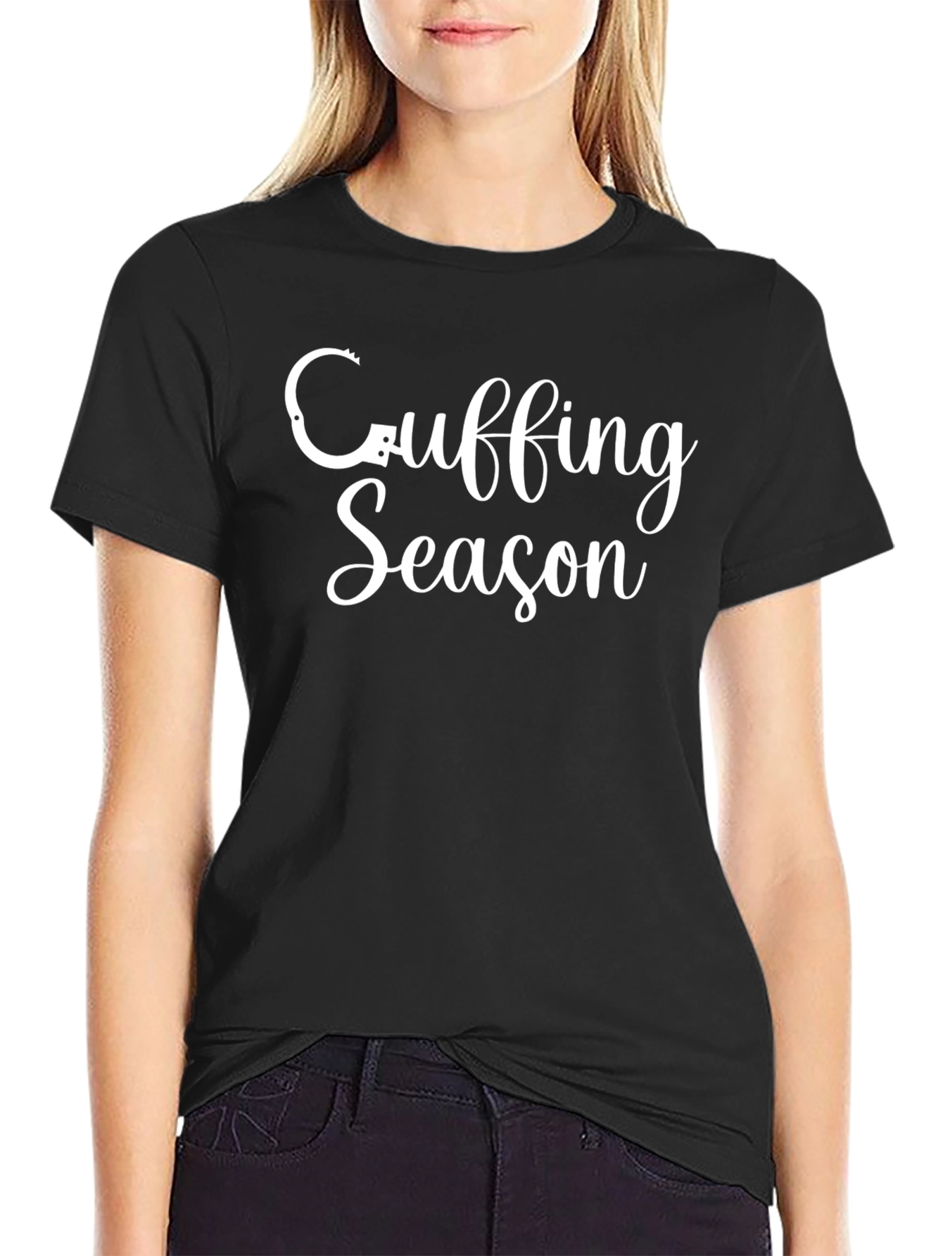 Cuffing Season Graphic Tee - Black