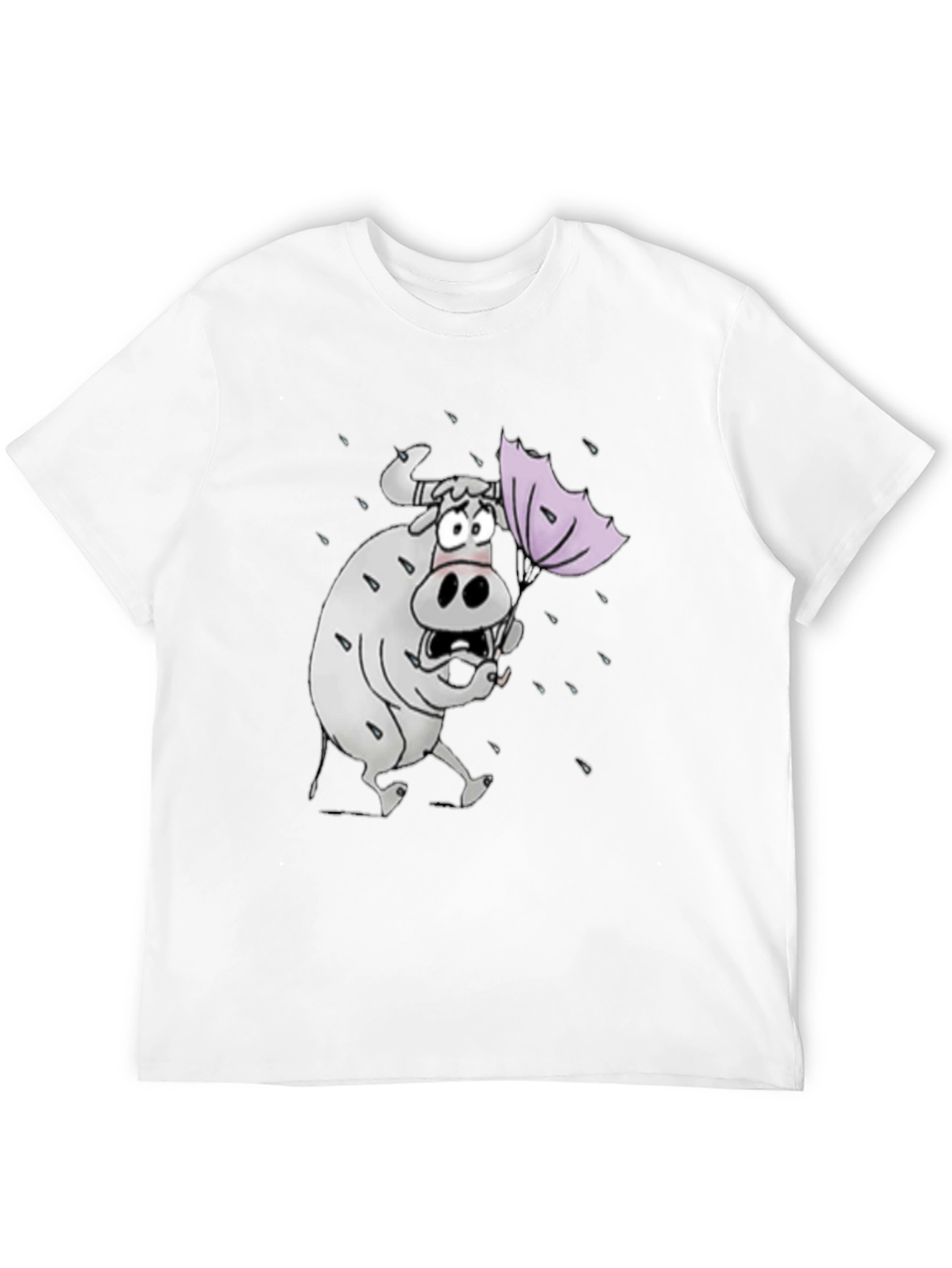 Funny Cartoon Cow T-Shirt - Weather Graphic Tee