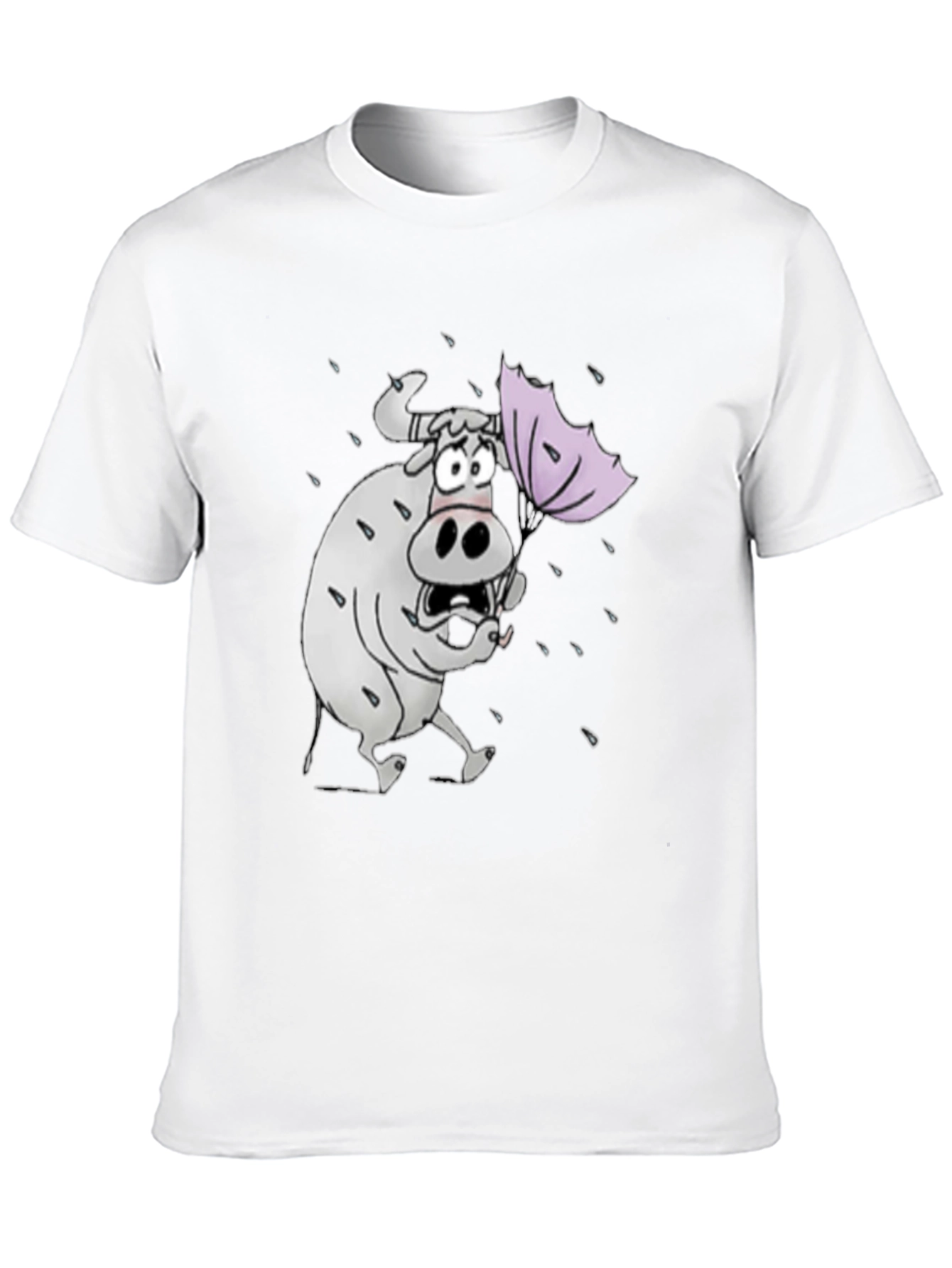 Funny Cartoon Cow T-Shirt - Weather Graphic Tee