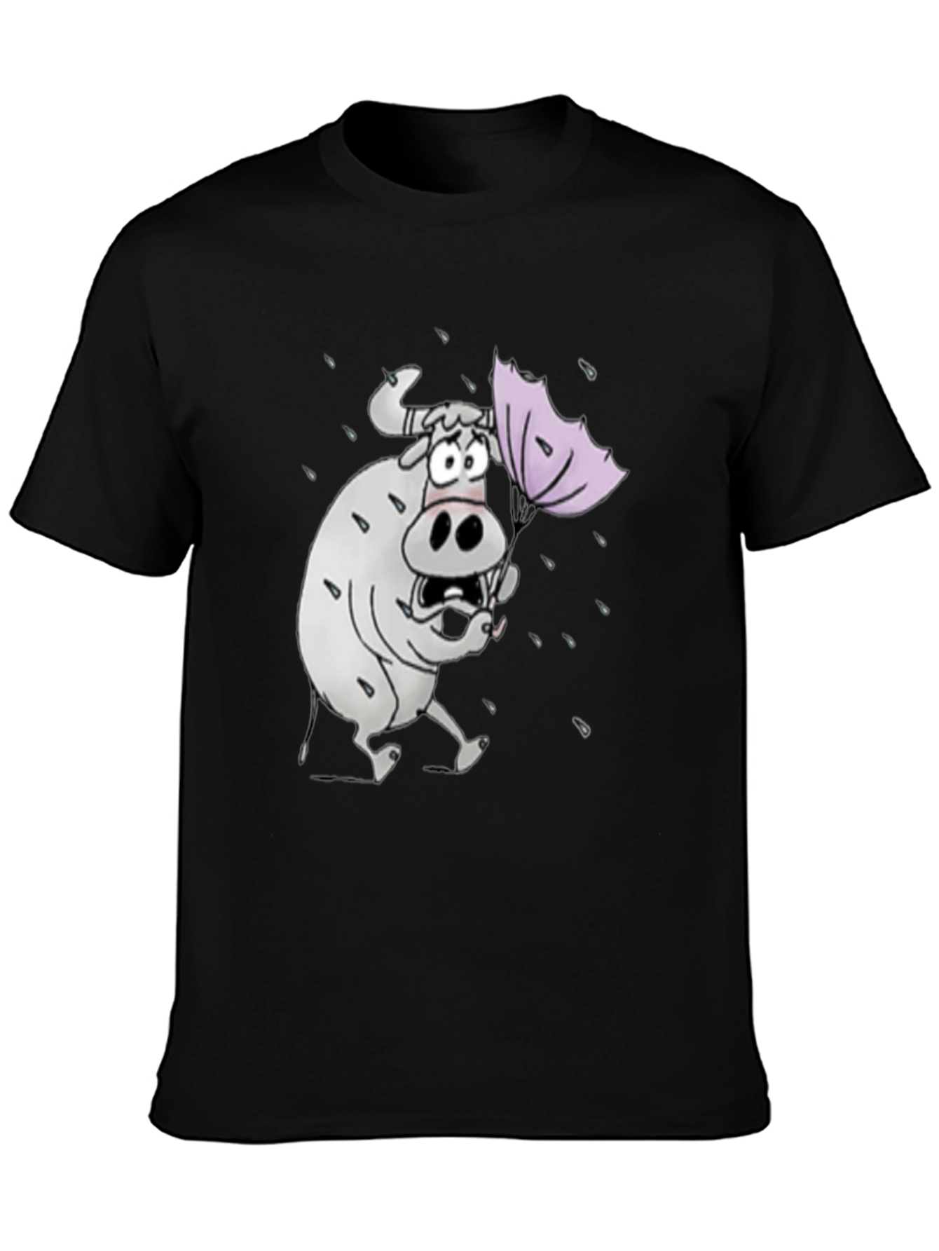 Funny Cartoon Cow T-Shirt - Weather Graphic Tee