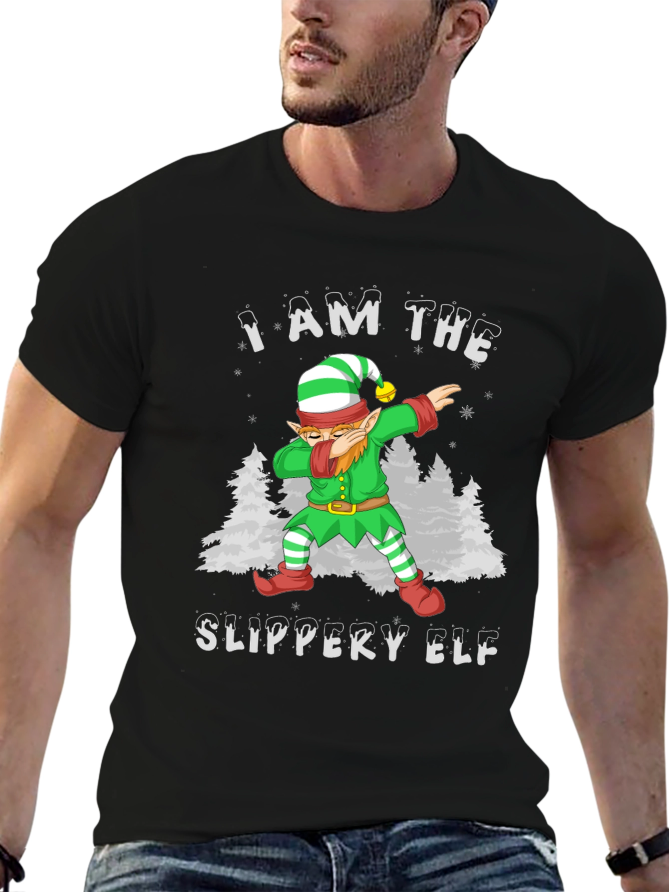 Slippery Elf Christmas Dabbing T-Shirt