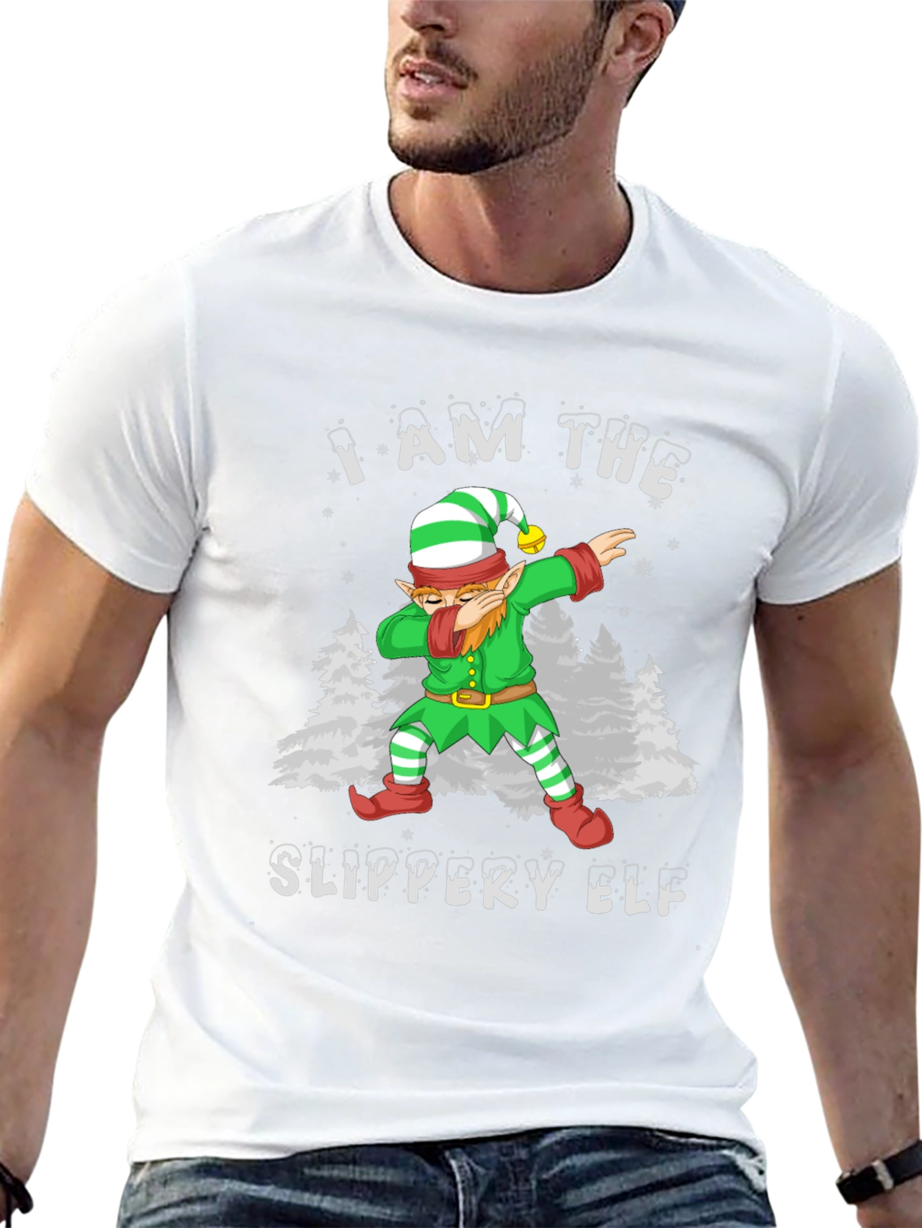 Slippery Elf Christmas Dabbing T-Shirt