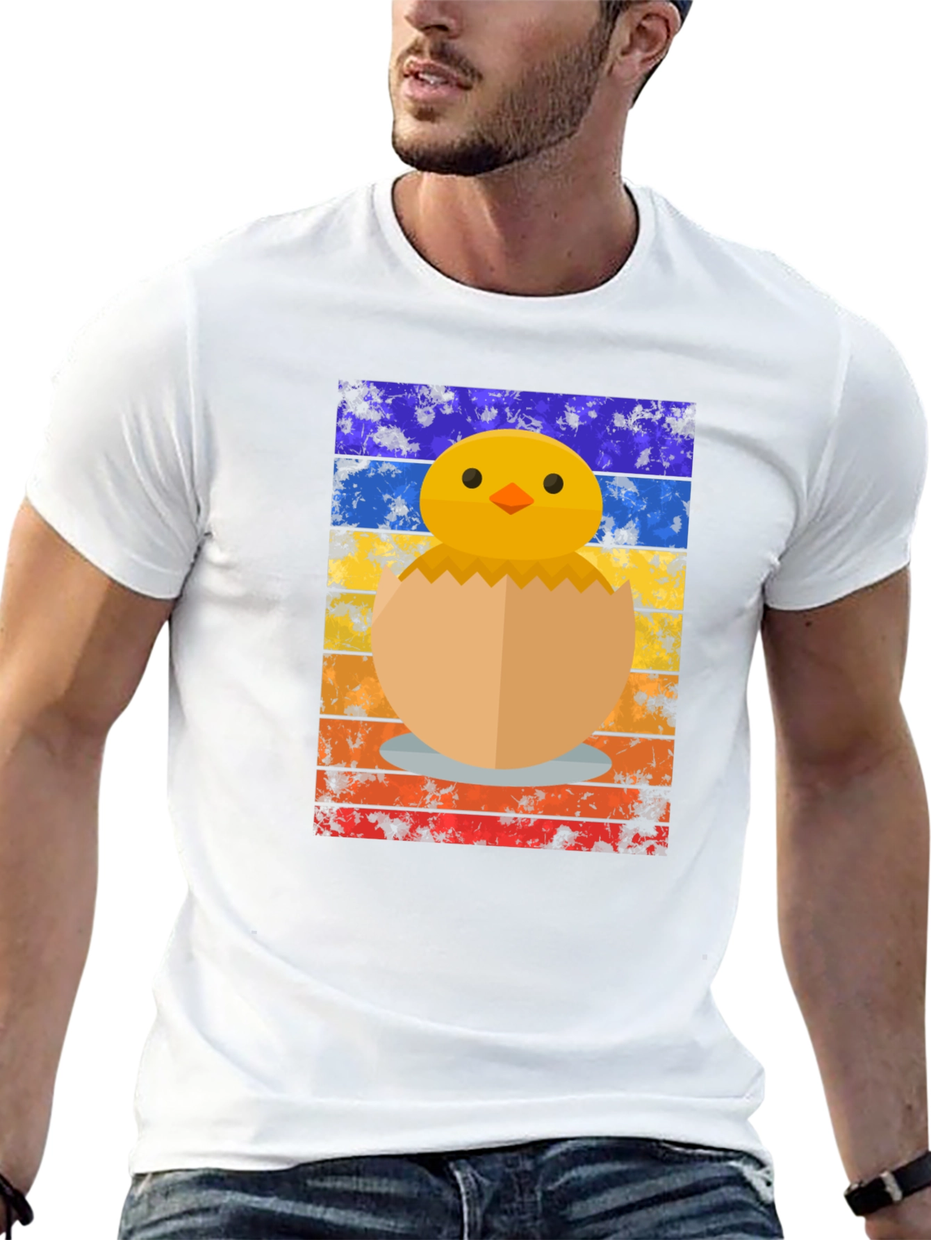 Retro Chick in Egg T-Shirt