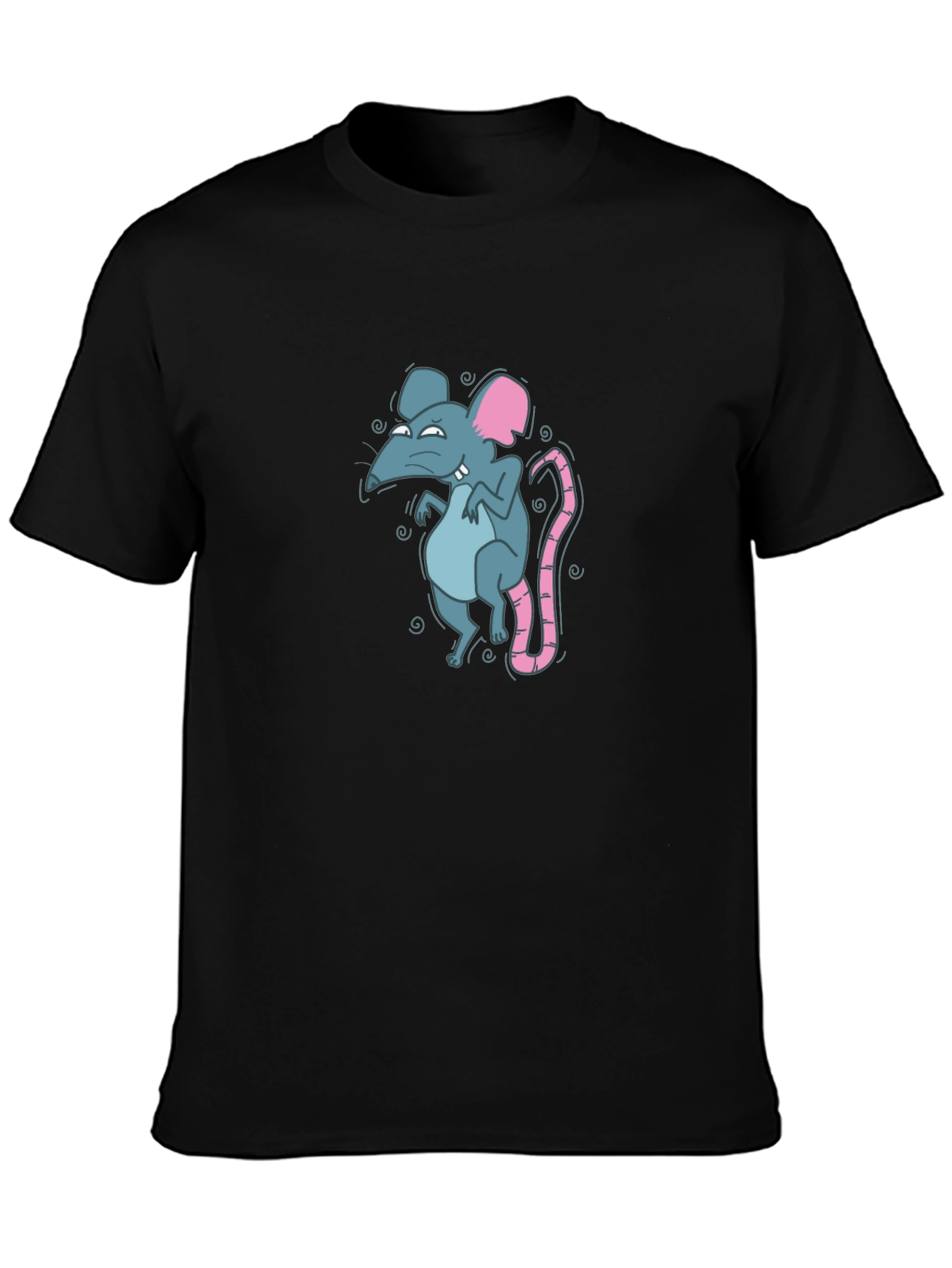 Rat Graphic Black T-Shirt for Men