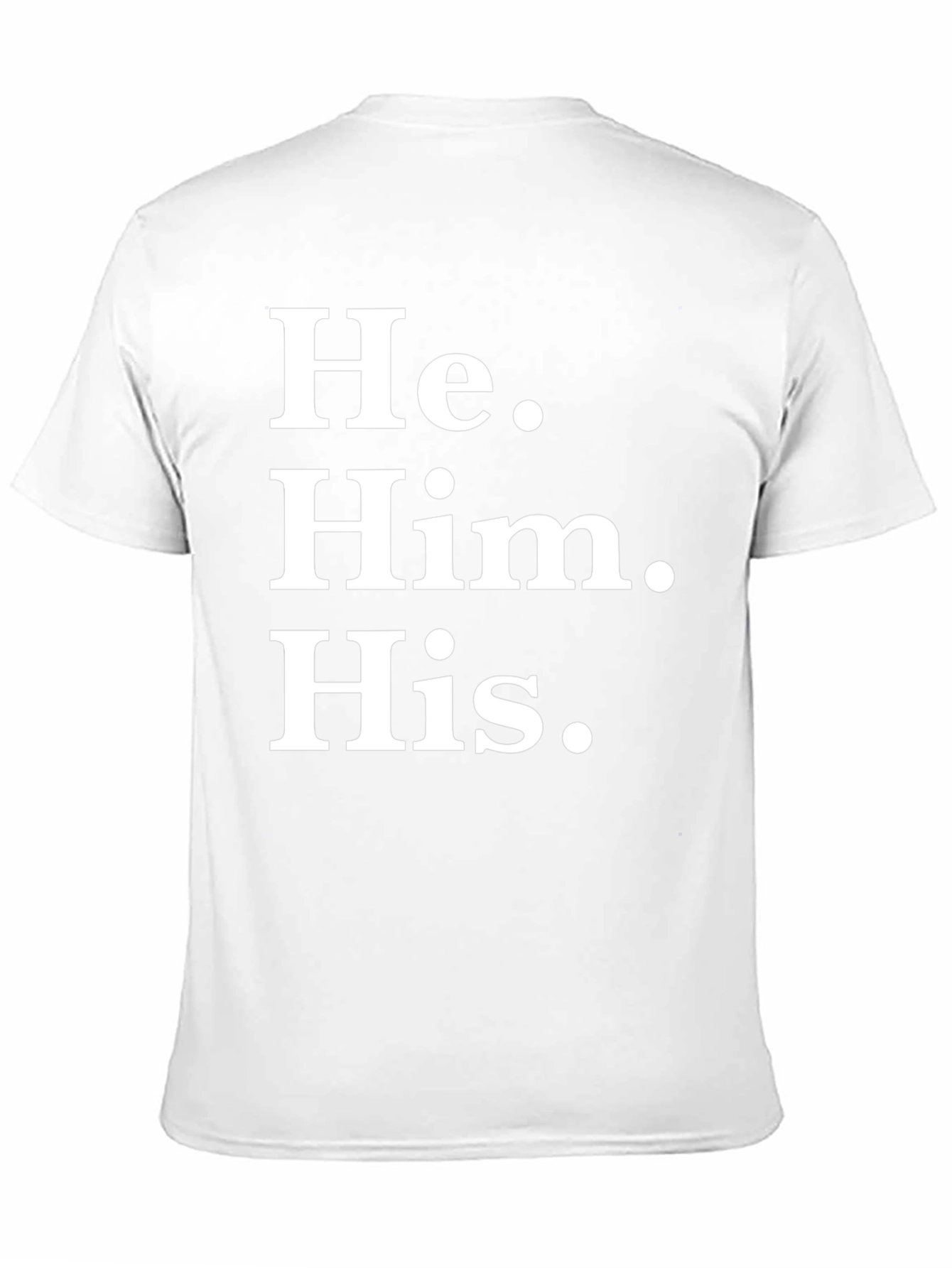 He Him His Pronoun T-Shirt - Black Cotton Tee