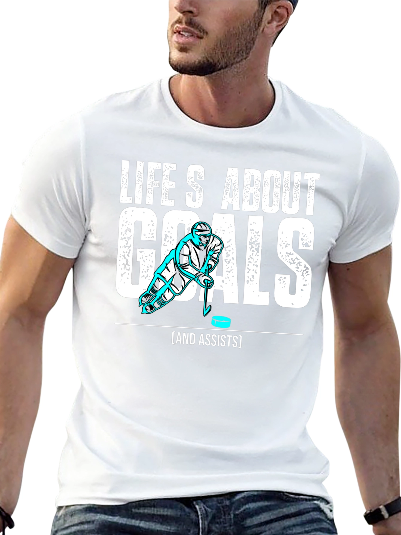 Hockey Goals and Assists Graphic T-Shirt