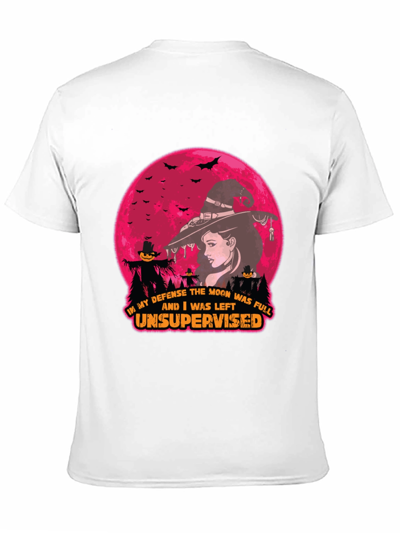 Halloween Witch Moon T-Shirt - Unsupervised Fun