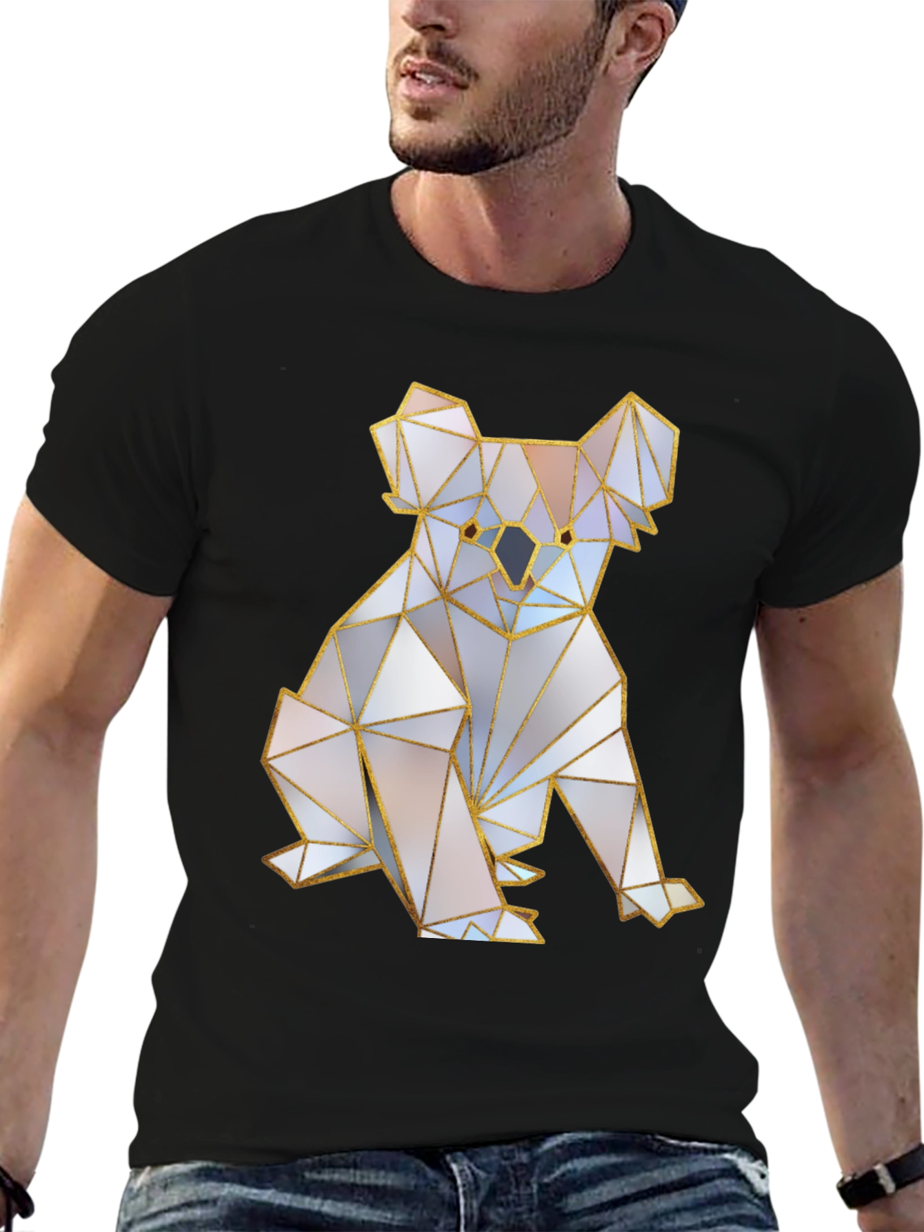 Geometric Koala Bear T-Shirt - Modern Art Tee
