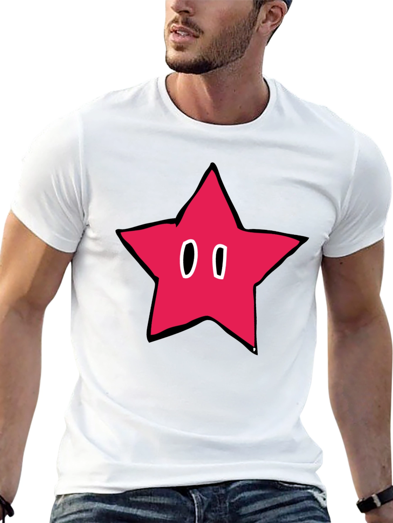 Retro Star Graphic Black T-Shirt