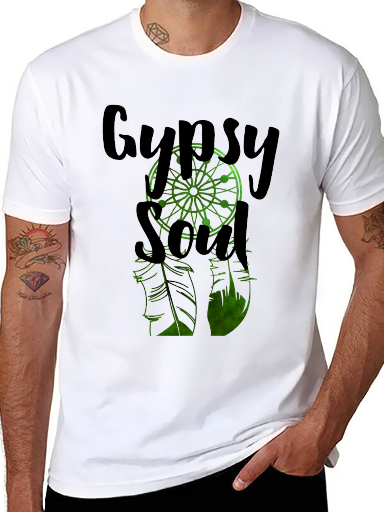 Gypsy Soul Dreamcatcher Graphic Tee - Black