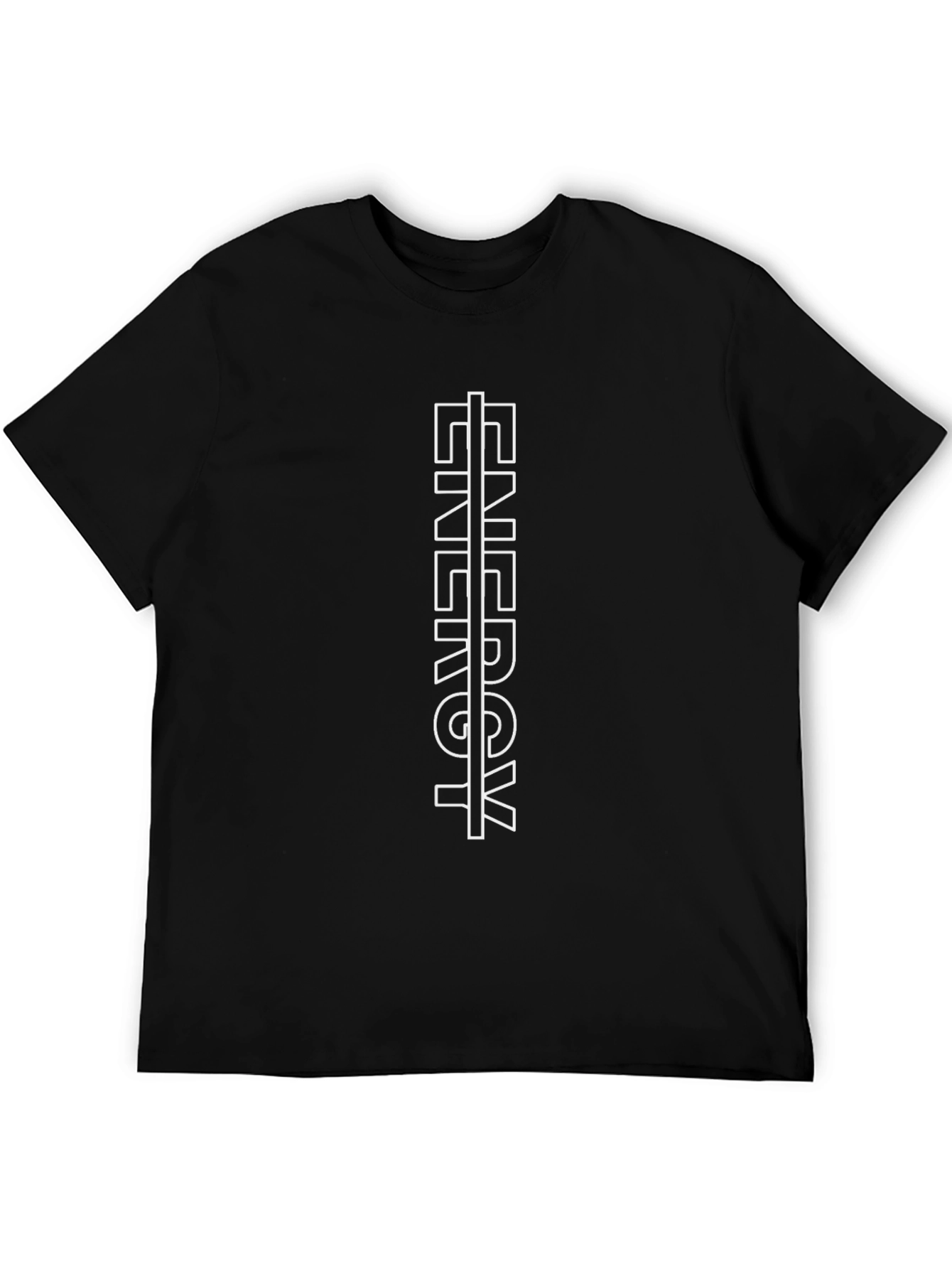 Energy Black Graphic Tee - Modern Style