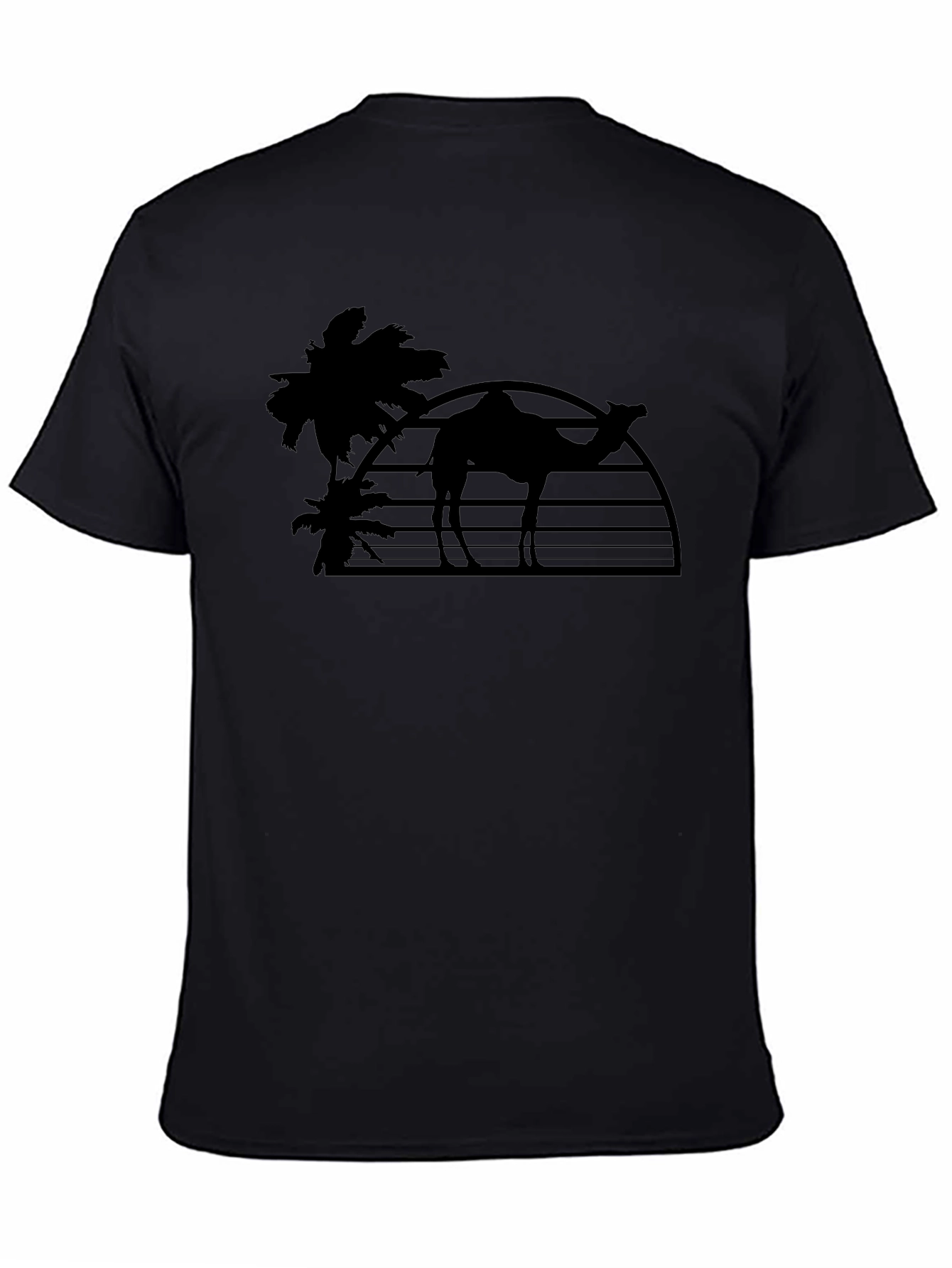 Desert Camel Silhouette Graphic T-Shirt