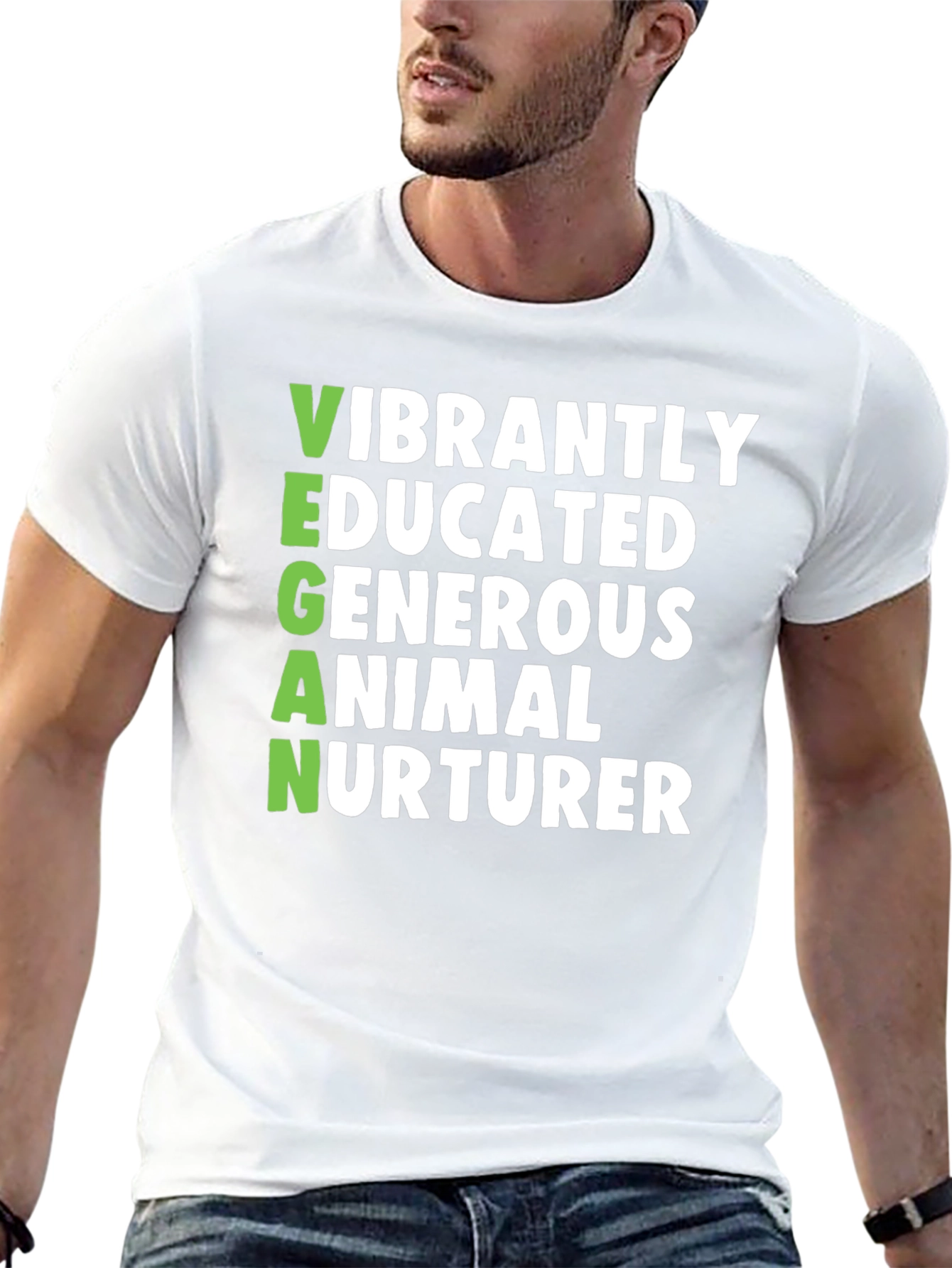 Vegan Vibrant Shirt - Educated Generous Animal Nurturer Tee