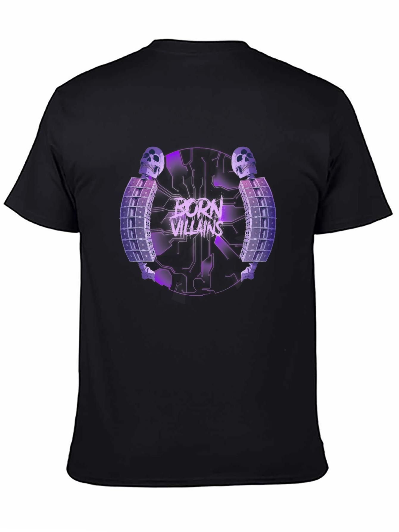 Born Villains Graphic Print Black T-Shirt