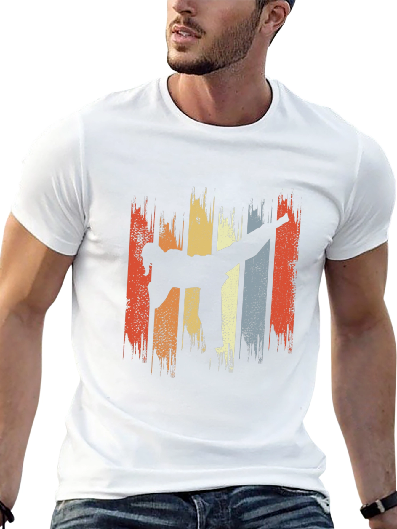 Retro Martial Arts Kick T-Shirt