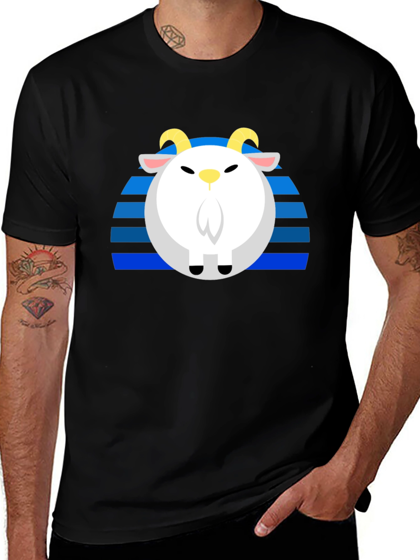Goat Retro T-Shirt - Unique Graphic Tee