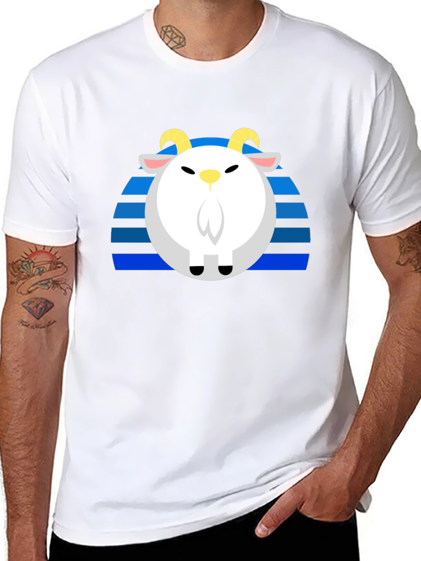 Goat Retro T-Shirt - Unique Graphic Tee