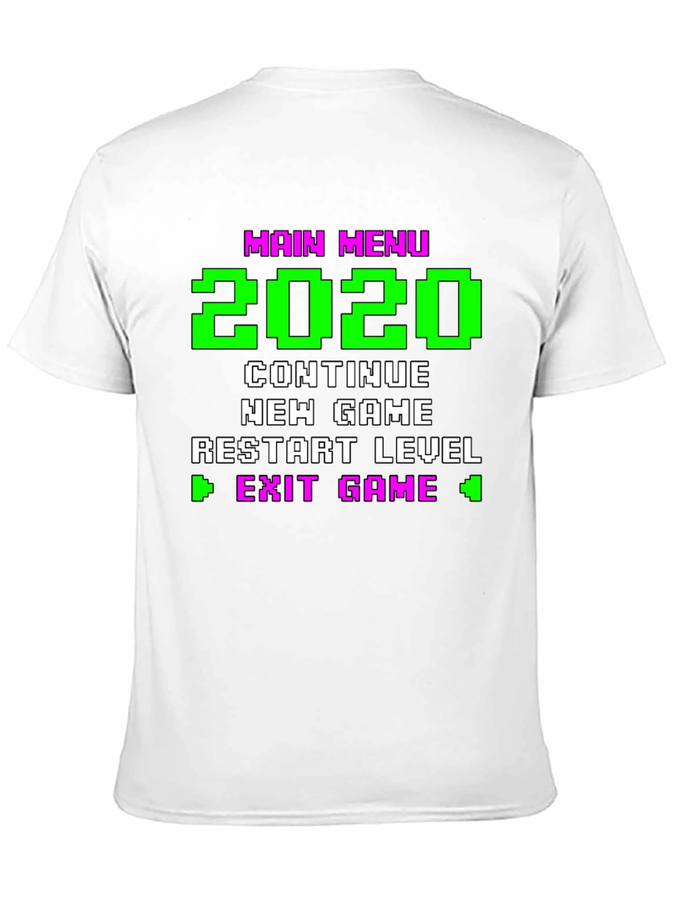Retro Gamer Menu T-Shirt - 2020 Continue New Game