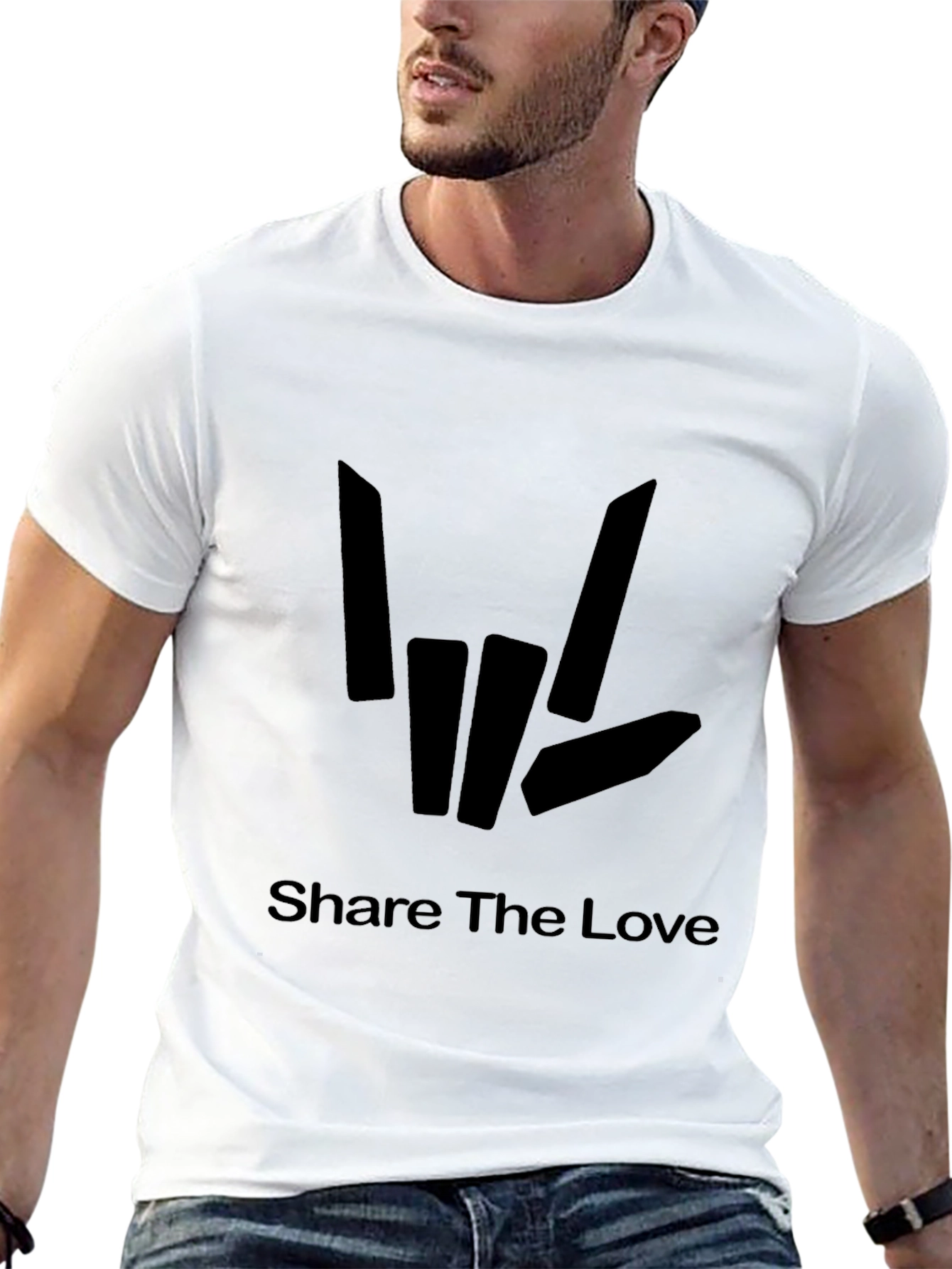 Share The Love T-Shirt Black Graphic Tee