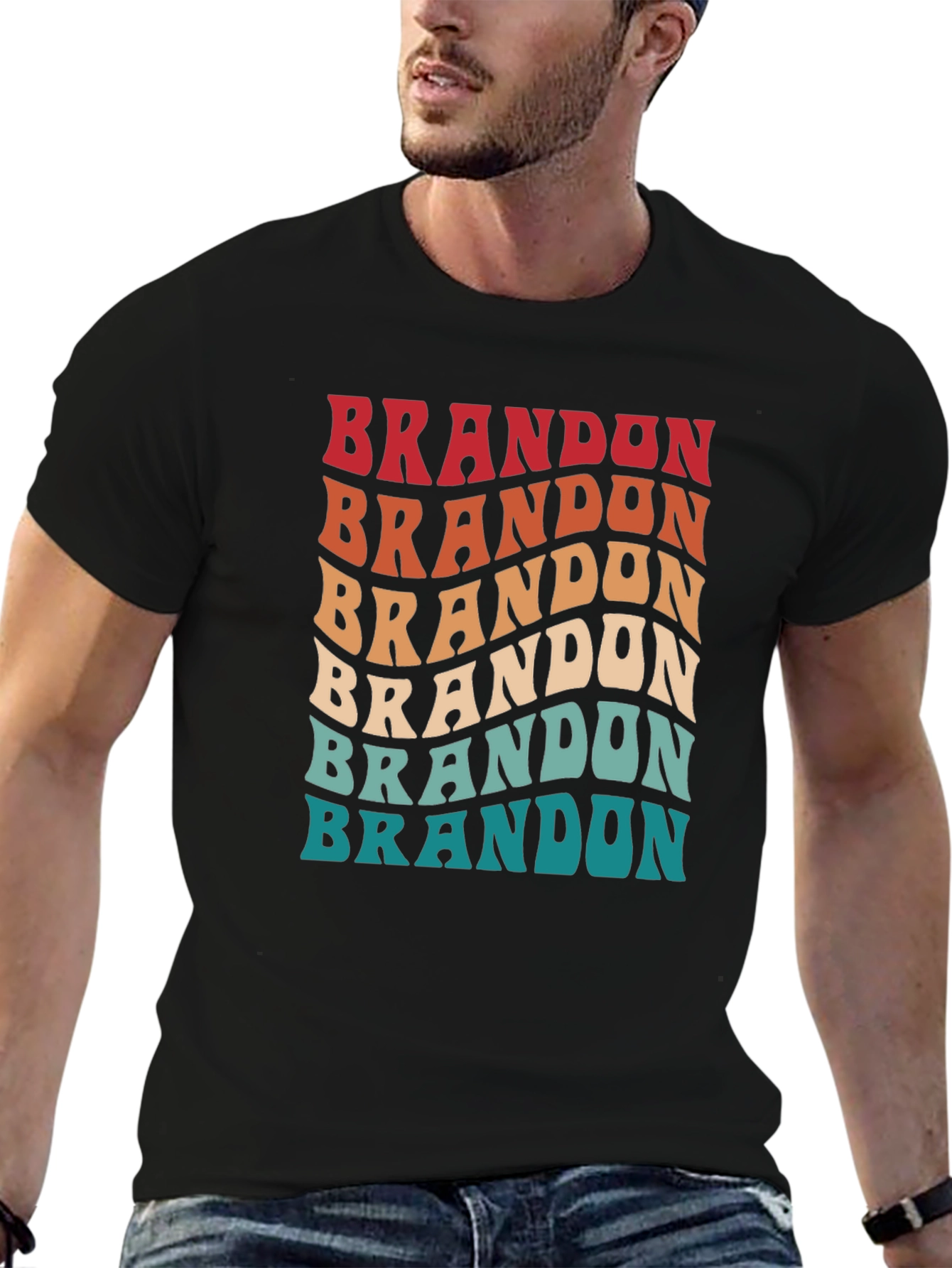 Retro Brandon T-Shirt - Custom Name Design