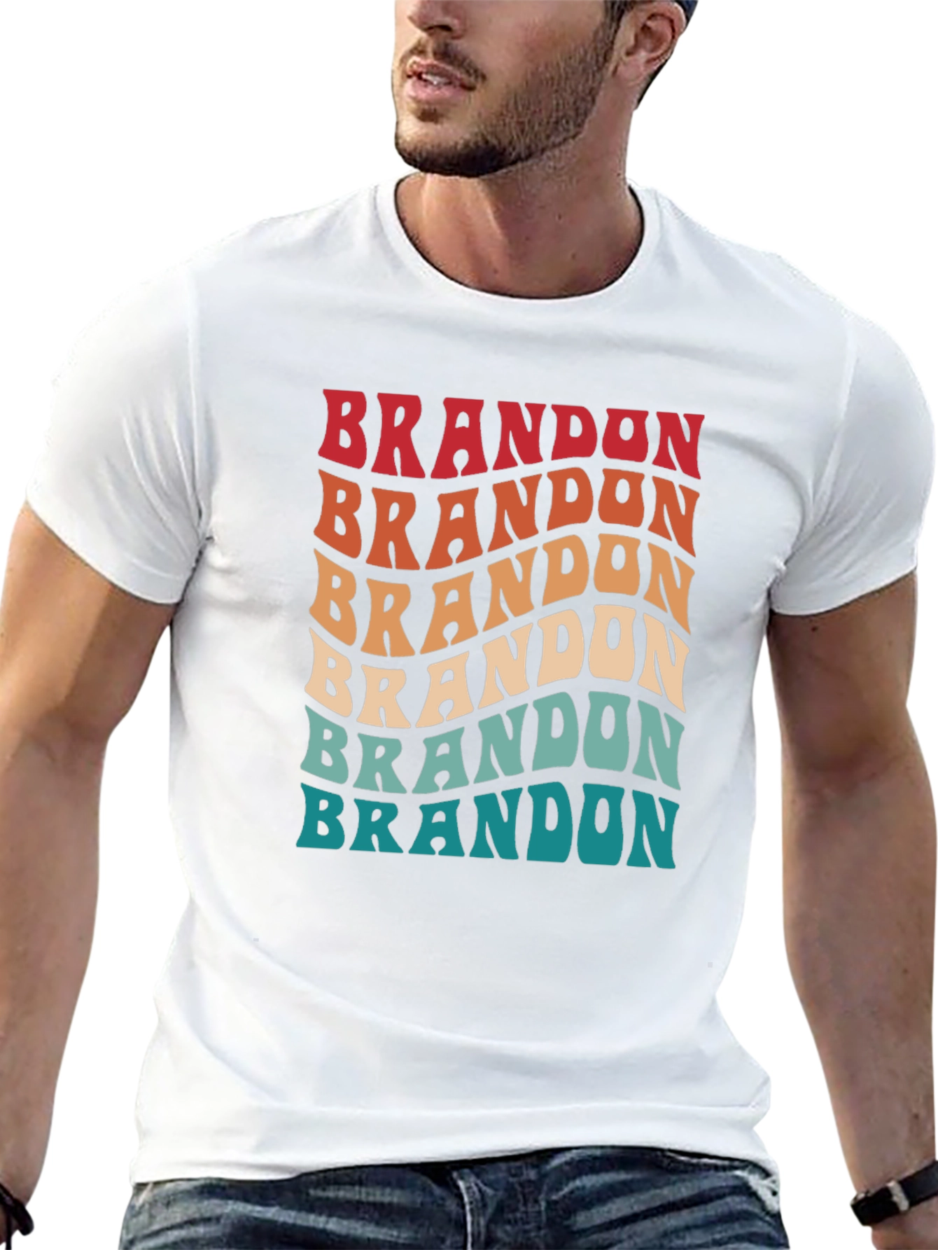 Retro Brandon T-Shirt - Custom Name Design