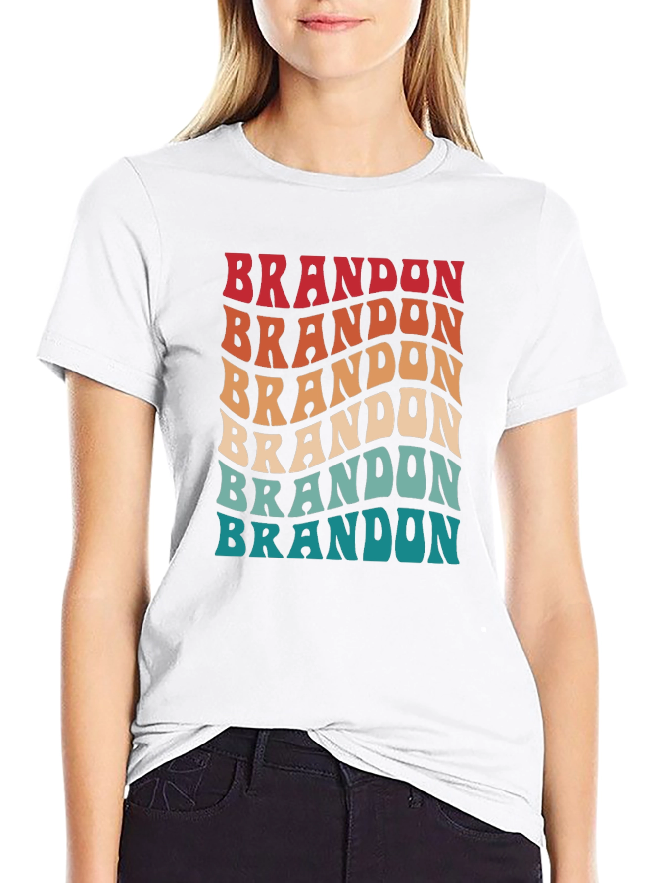 Retro Brandon T-Shirt - Custom Name Design