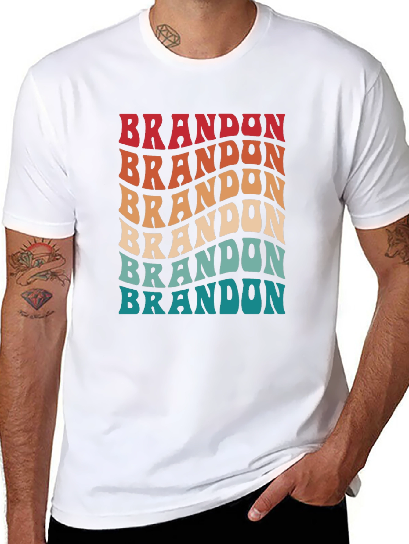 Retro Brandon T-Shirt - Custom Name Design