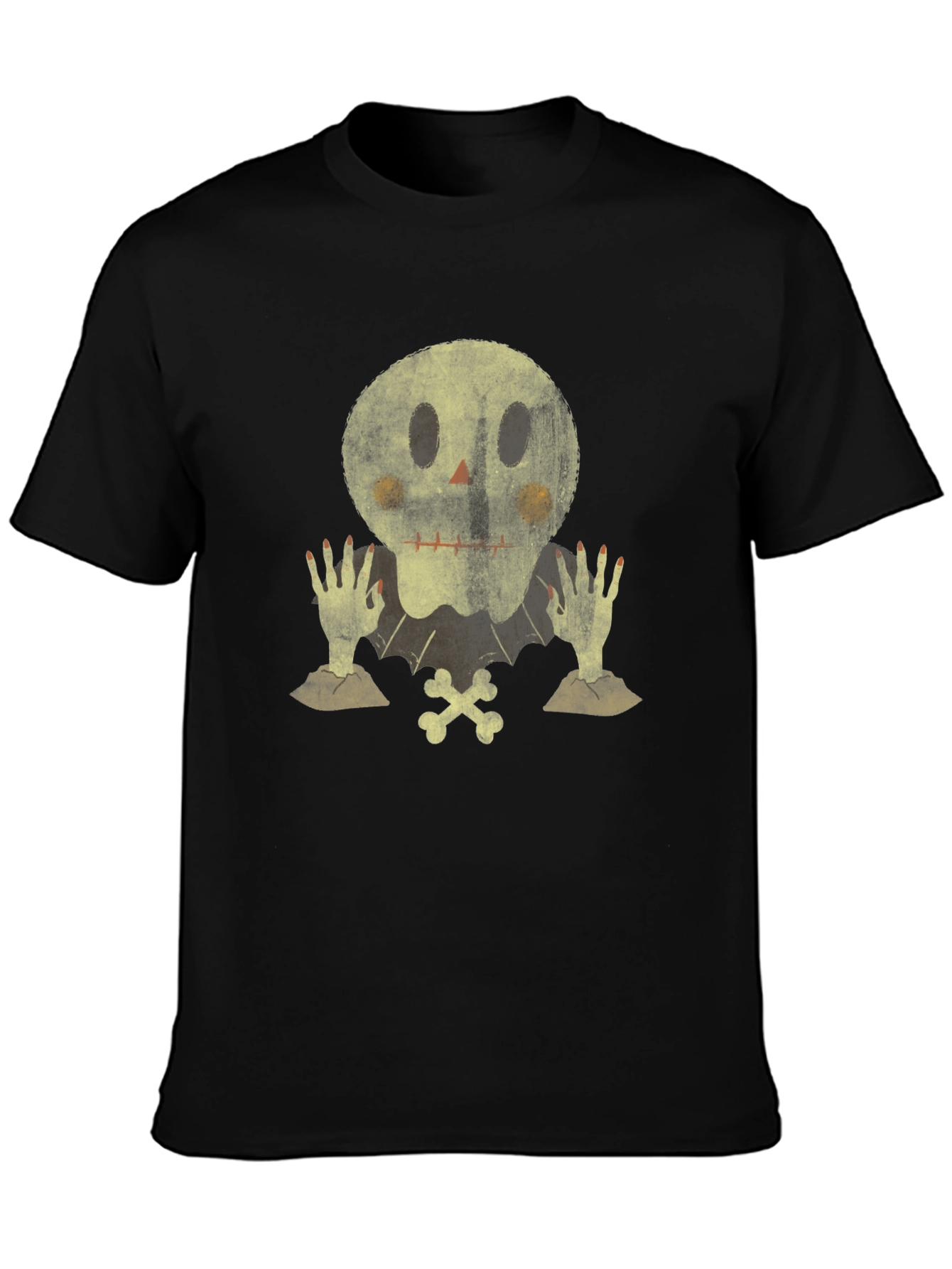 Spooky Skull Graphic Tee - Halloween Ready