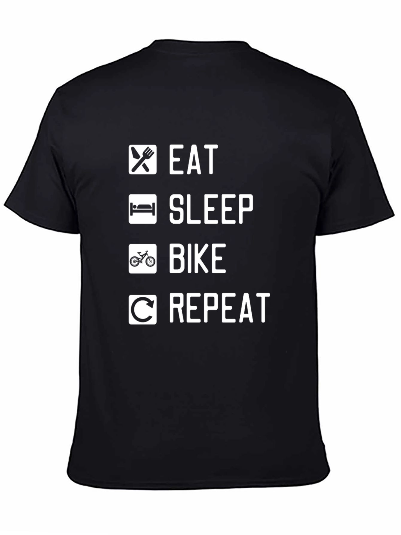 Eat Sleep Bike Repeat Graphic Tee - Cycling T-Shirt
