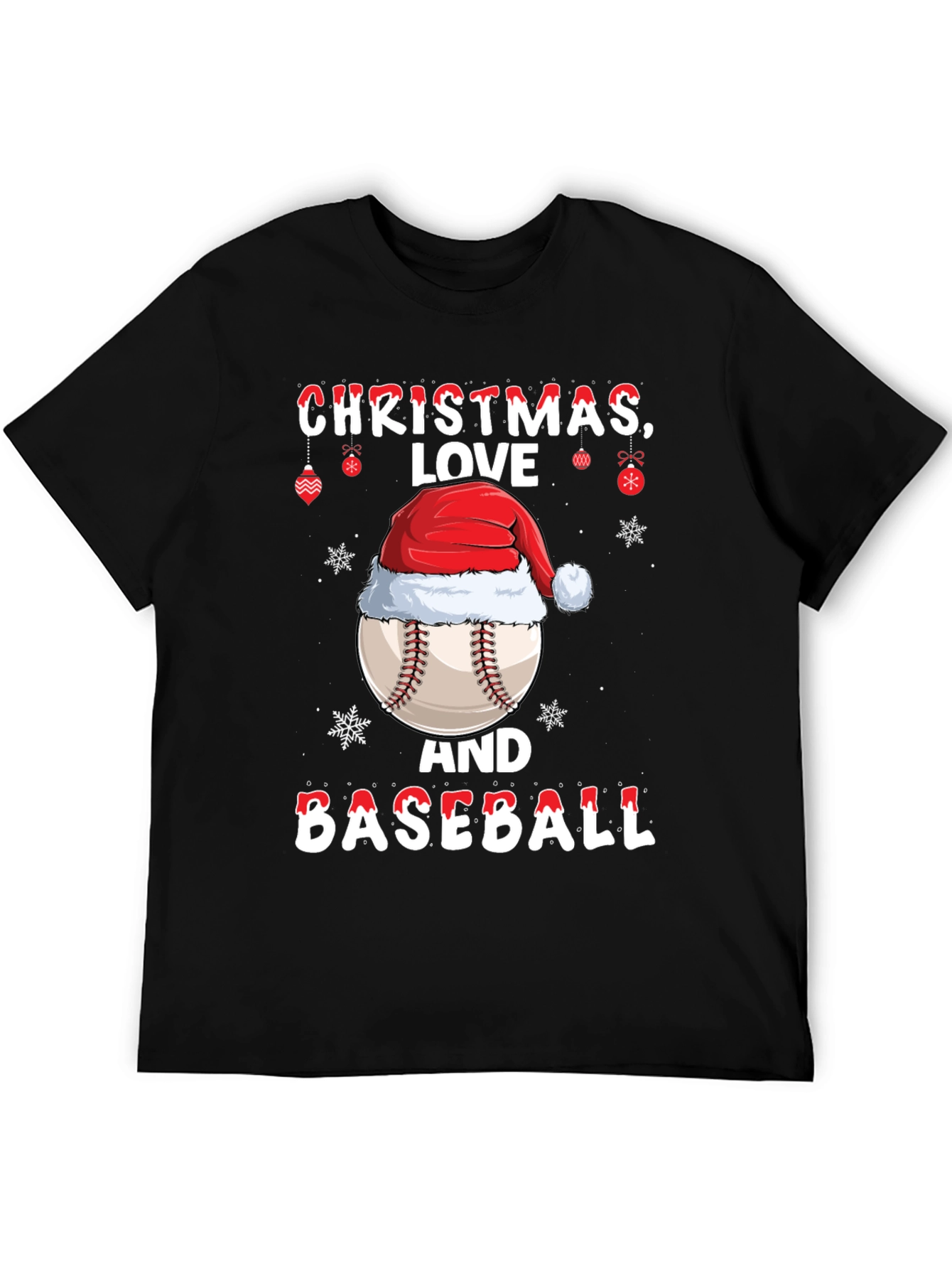 Christmas Baseball T-Shirt - Holiday Sports Tee