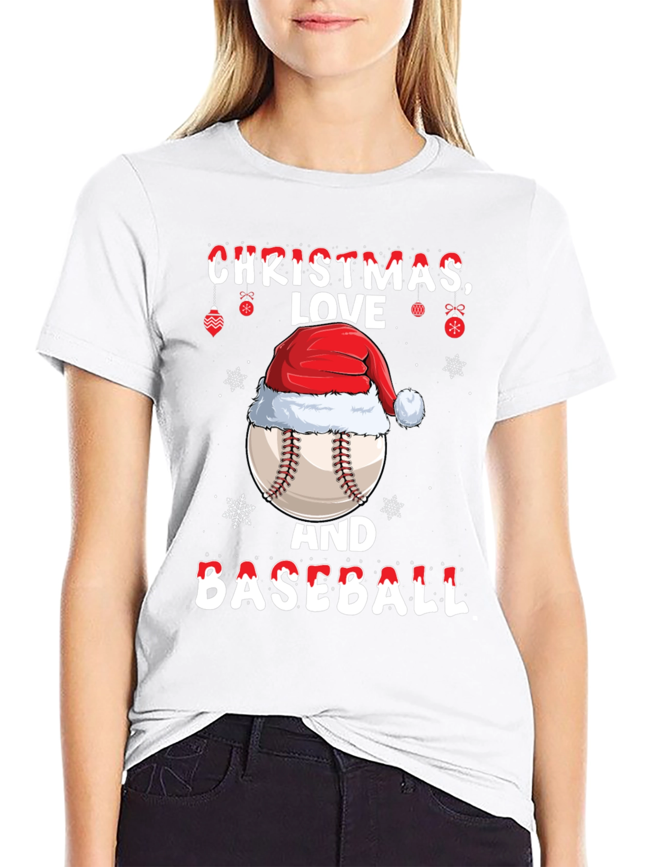 Christmas Baseball T-Shirt - Holiday Sports Tee