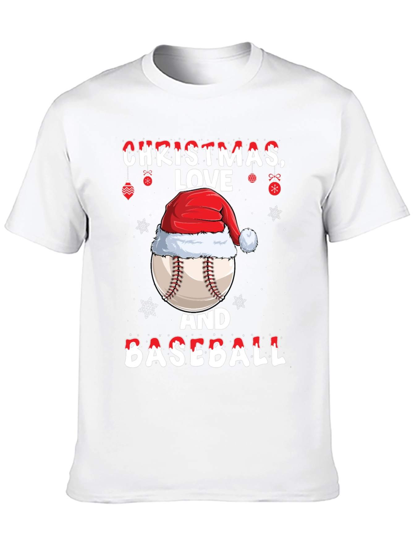 Christmas Baseball T-Shirt - Holiday Sports Tee