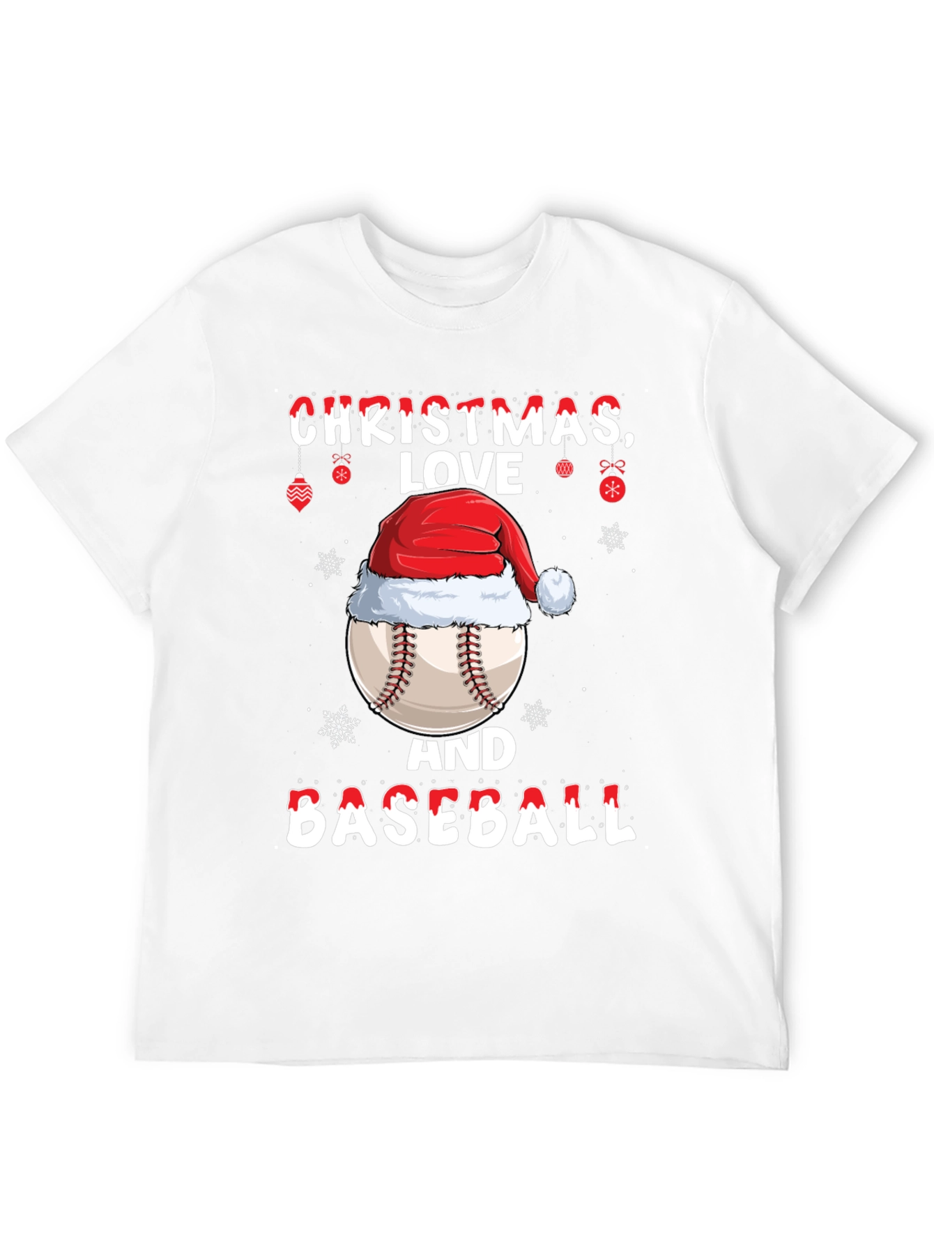 Christmas Baseball T-Shirt - Holiday Sports Tee