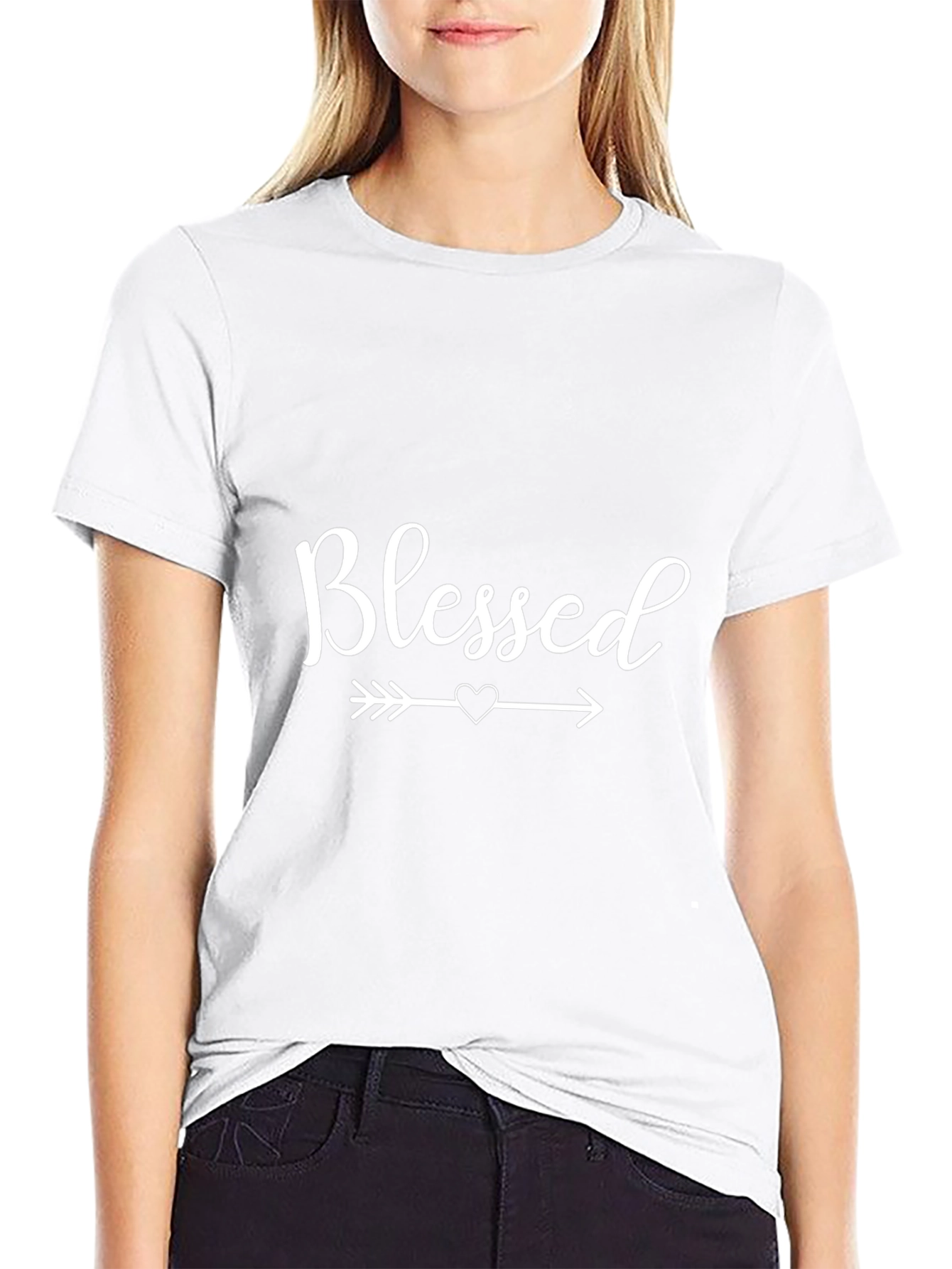 Blessed Arrow Heart Black T-Shirt