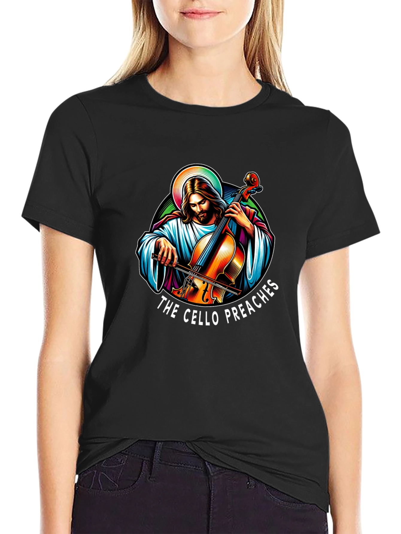 The Cello Preaches Black T-Shirt