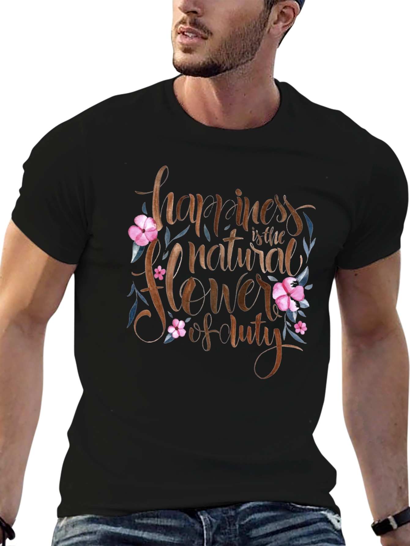 Happiness Flower Duty Graphic Tee