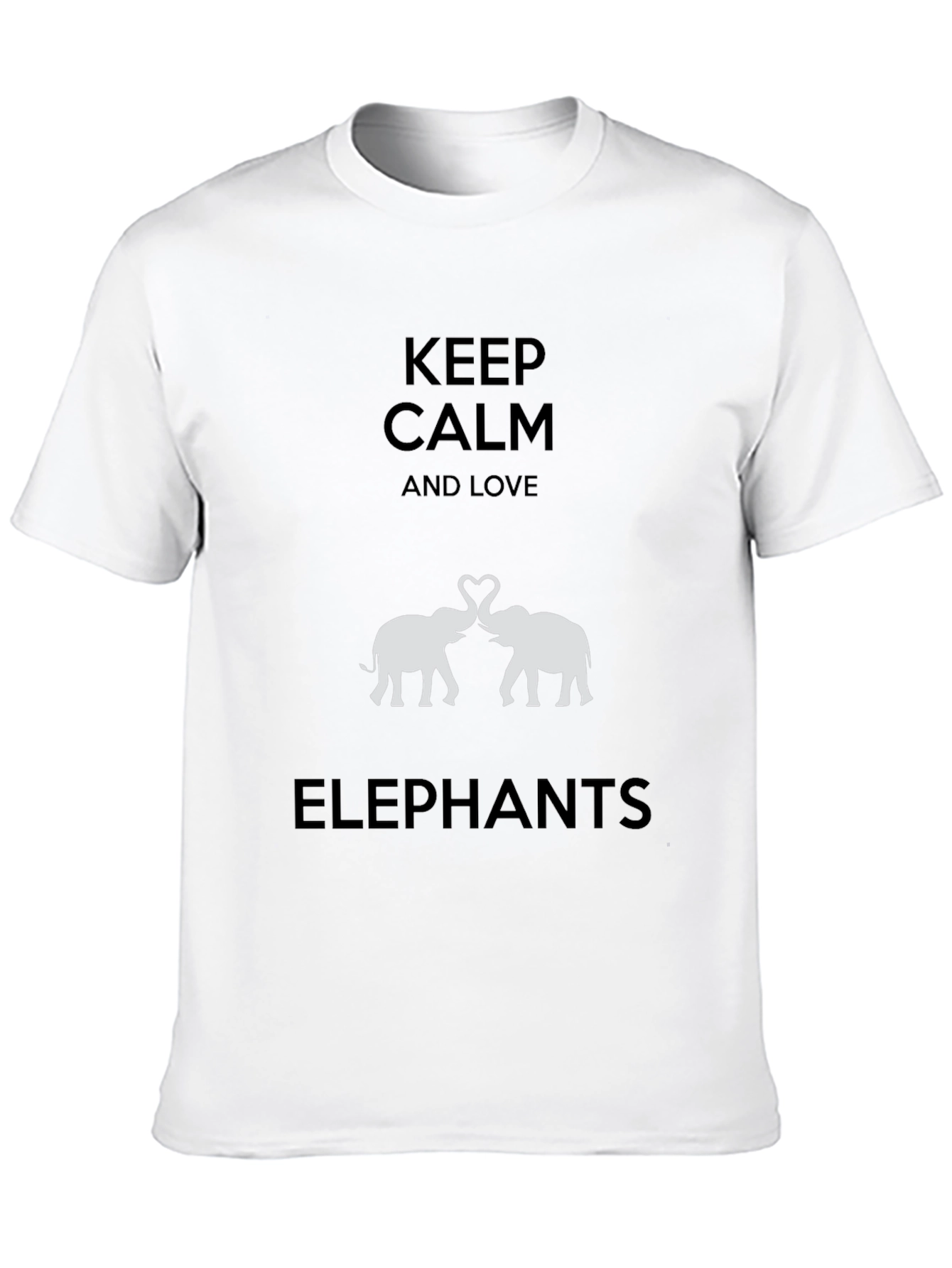 Keep Calm & Love Elephants Graphic T-Shirt