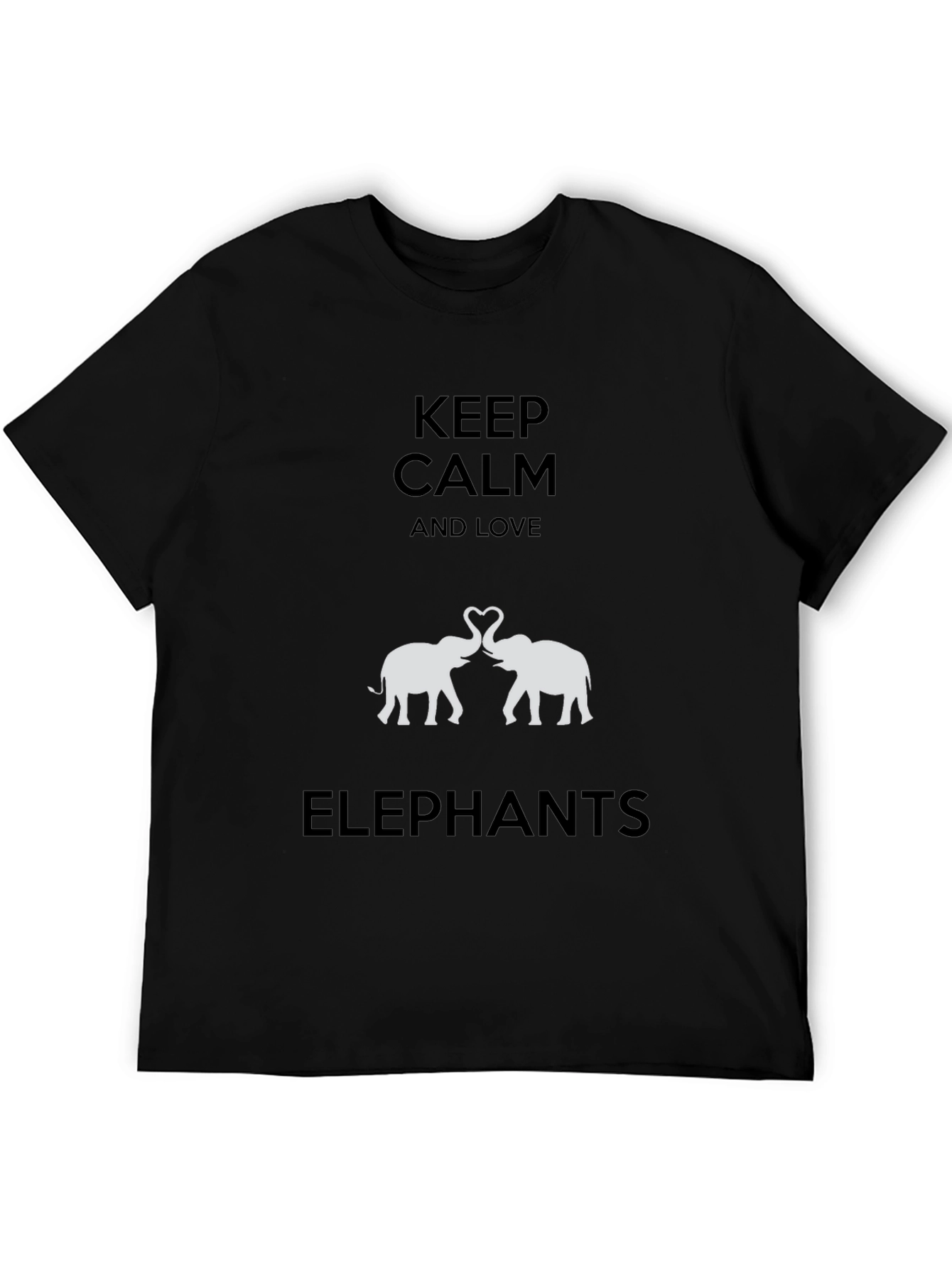 Keep Calm & Love Elephants Graphic T-Shirt