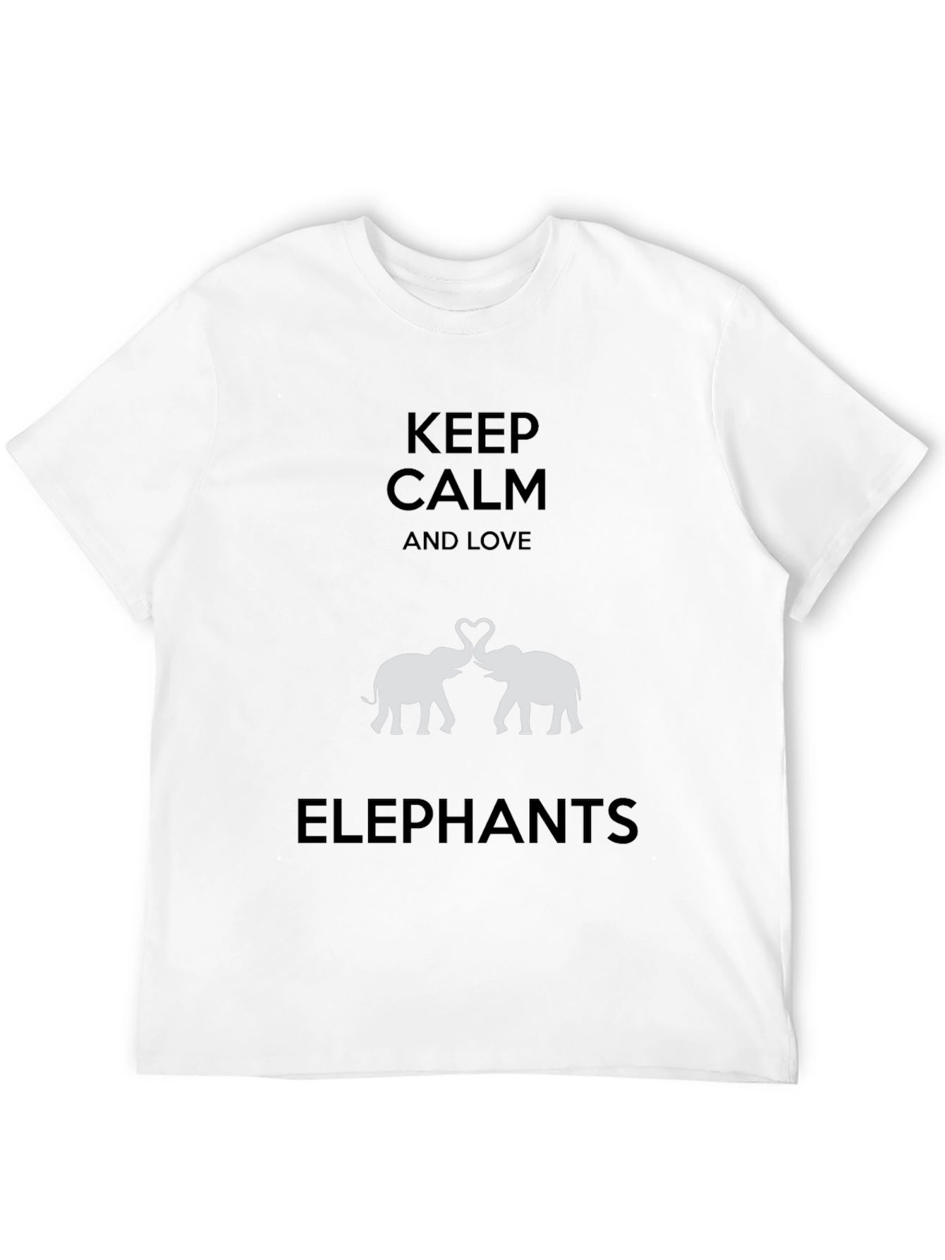 Keep Calm & Love Elephants Graphic T-Shirt