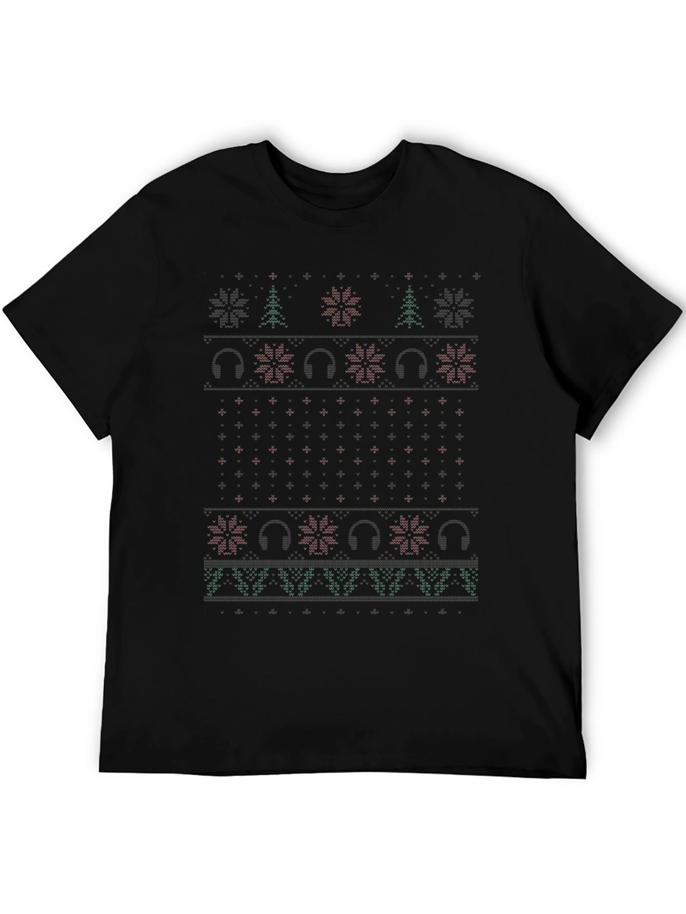 Ugly Christmas Sweater DJ Headphones T-Shirt