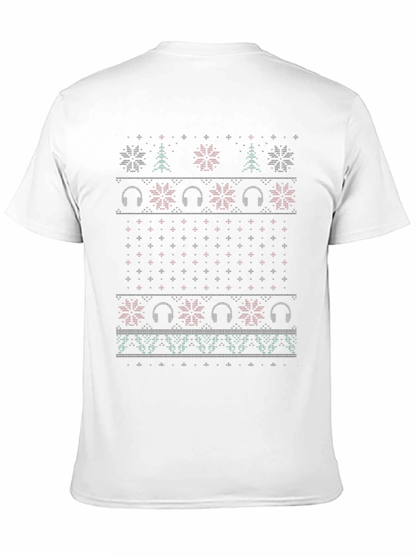 Ugly Christmas Sweater DJ Headphones T-Shirt