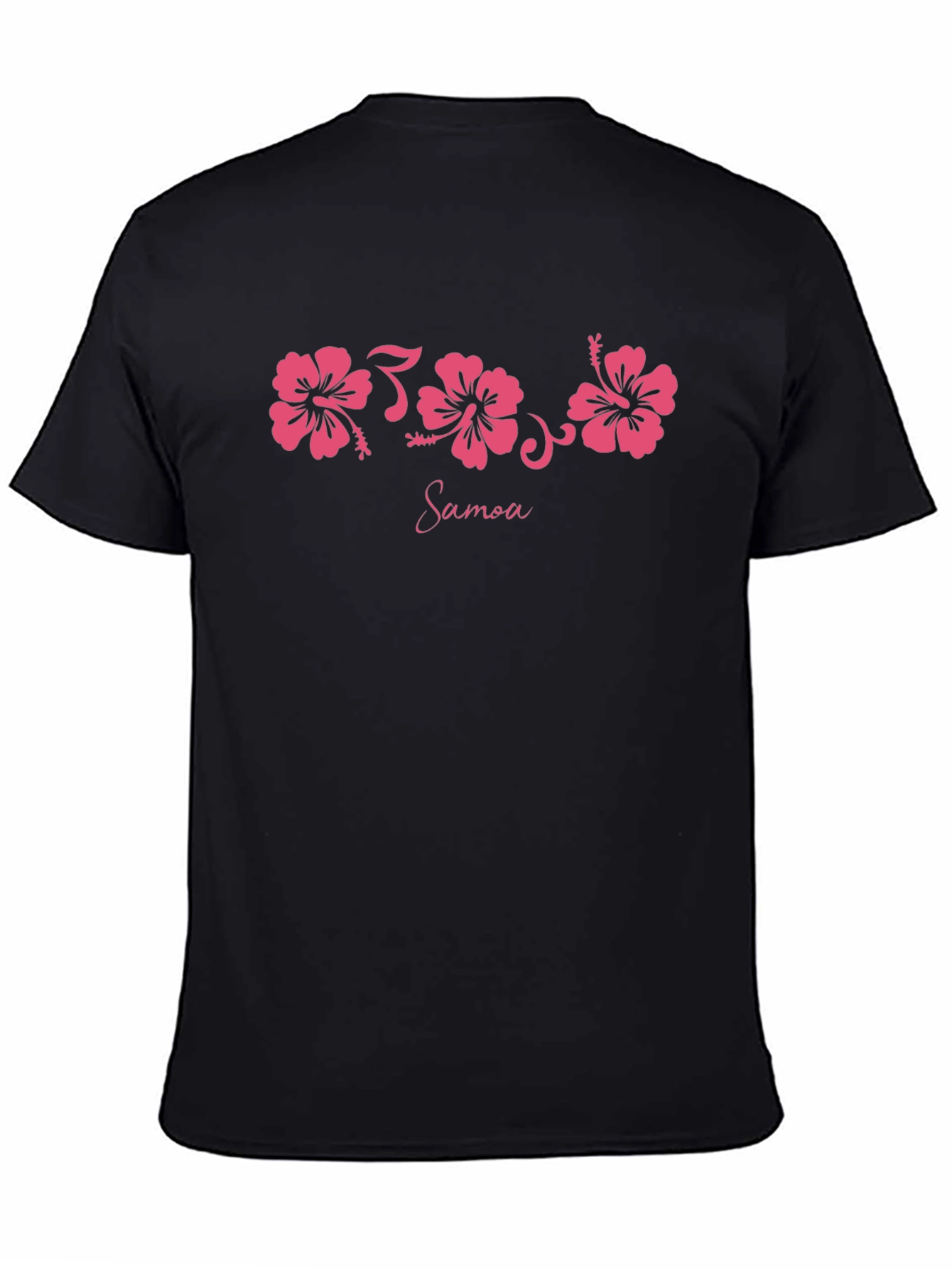Samoa Floral Print Black T-Shirt