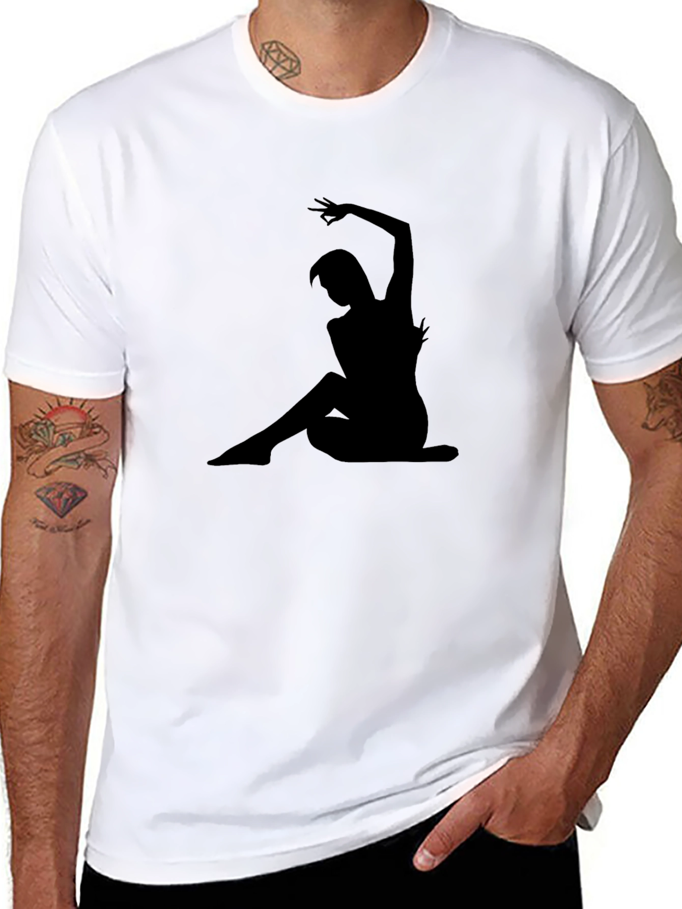 Silhouette Dancer Black Graphic Tee
