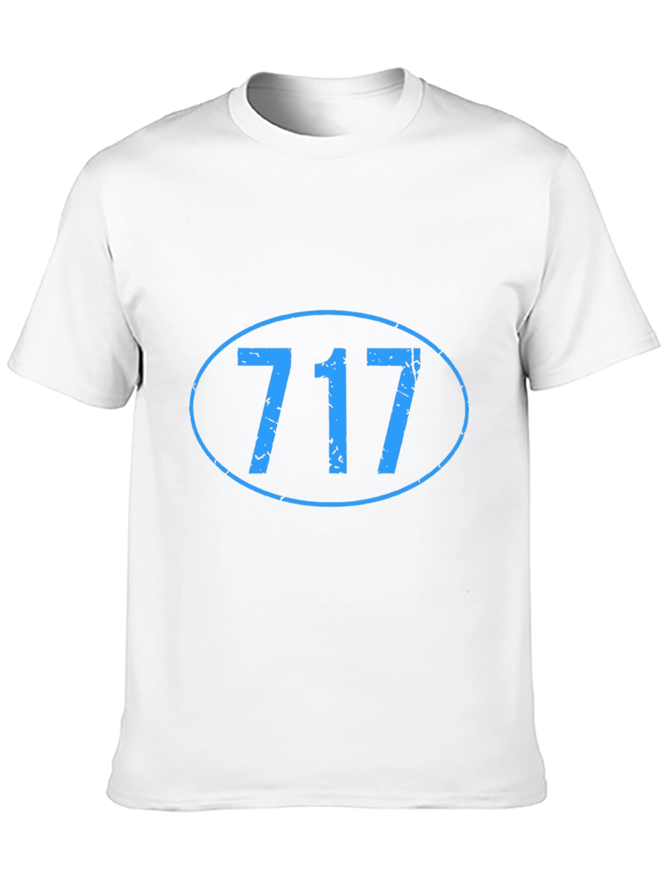 717 Area Code Graphic Tee - Black Casual T-Shirt