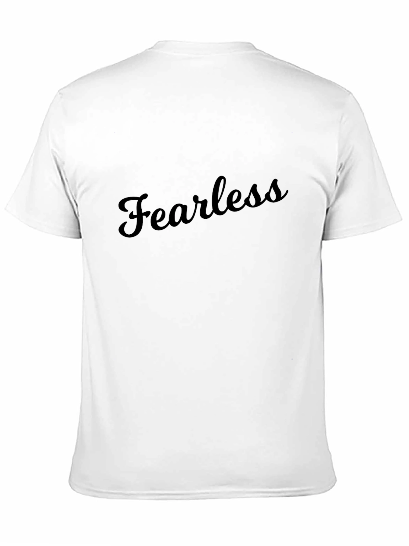 Fearless Black Cotton Casual Tee