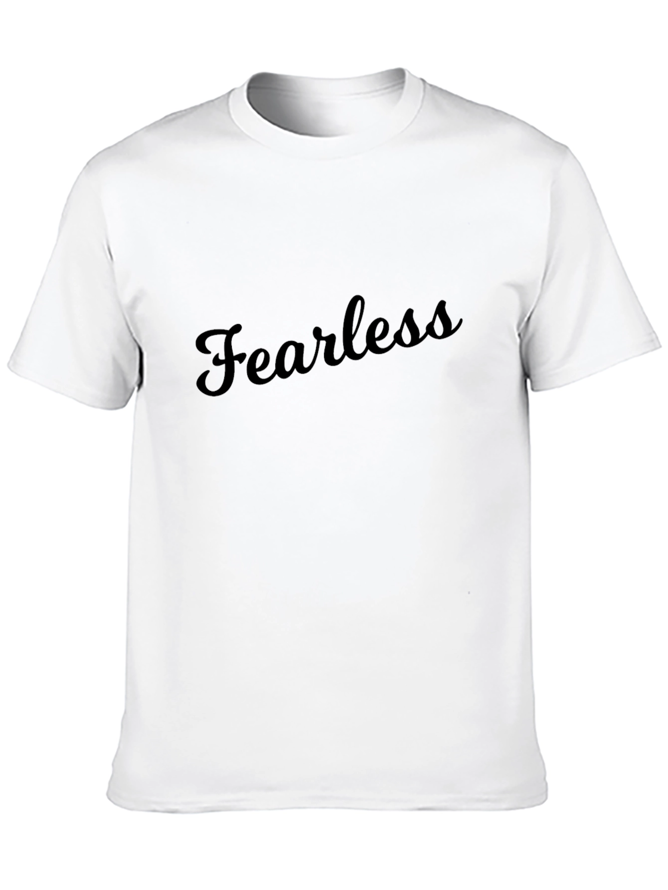 Fearless Black Cotton Casual Tee