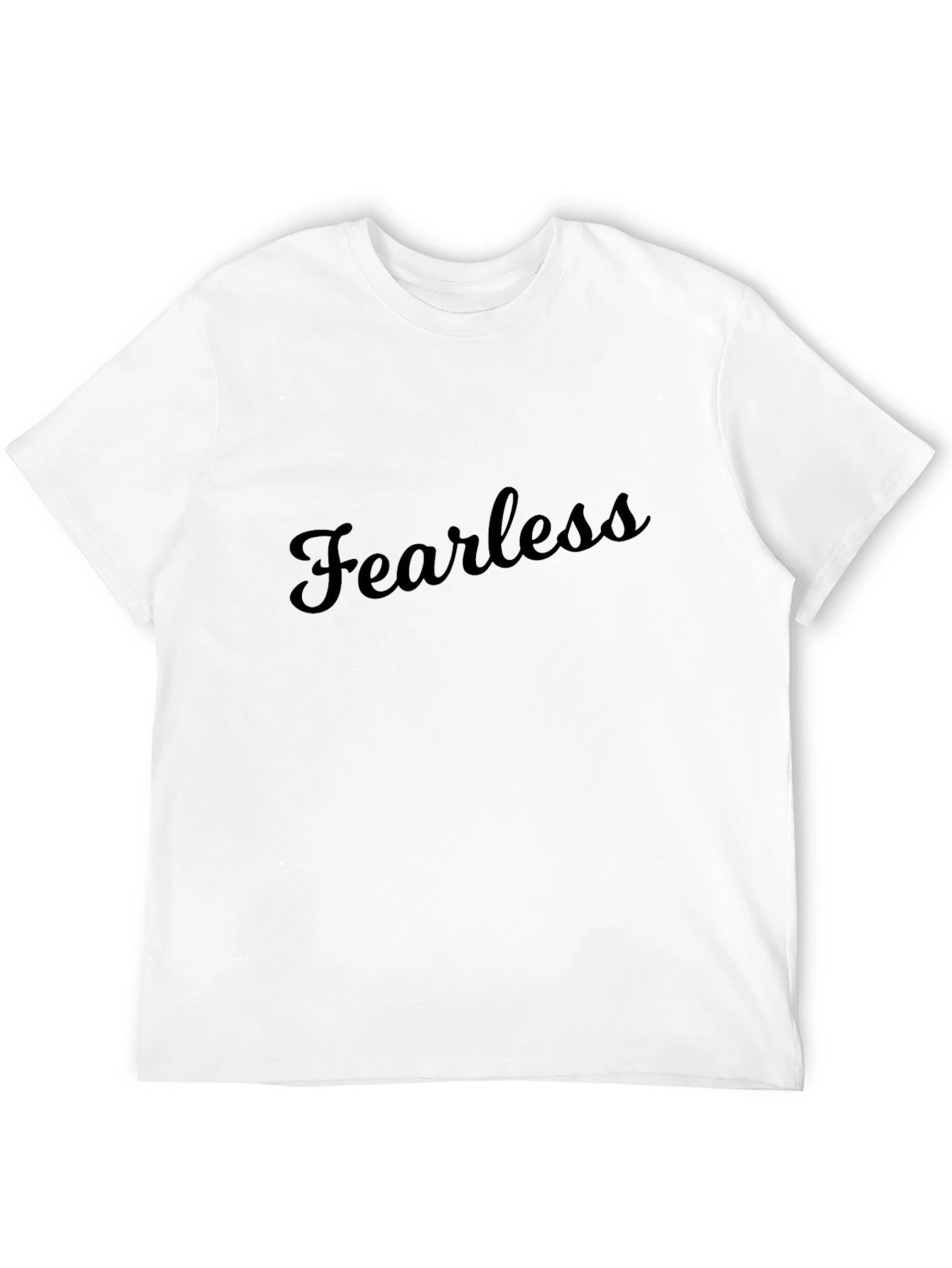 Fearless Black Cotton Casual Tee
